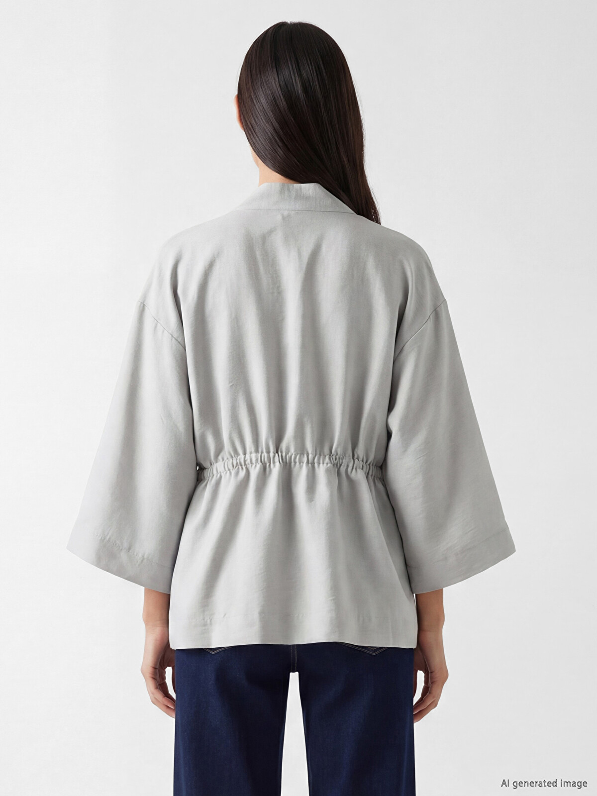 LCW EVERYDAY Shawl Collar Women's Kimono - S6U737Z8-12B | LC Waikiki