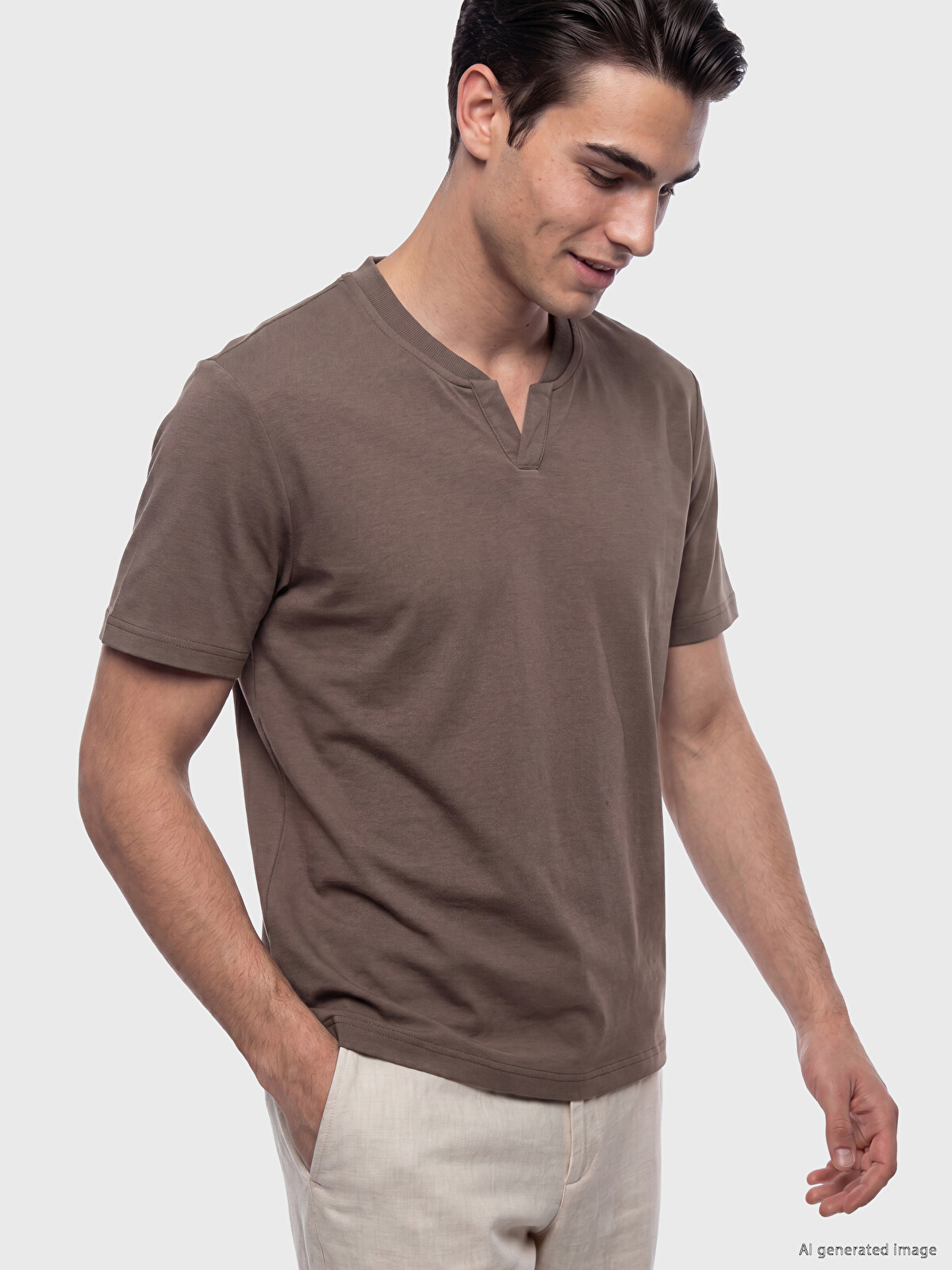 LCWAIKIKI Classic Regular Fit Hakim Yaka Erkek Tişört - S6U917Z8