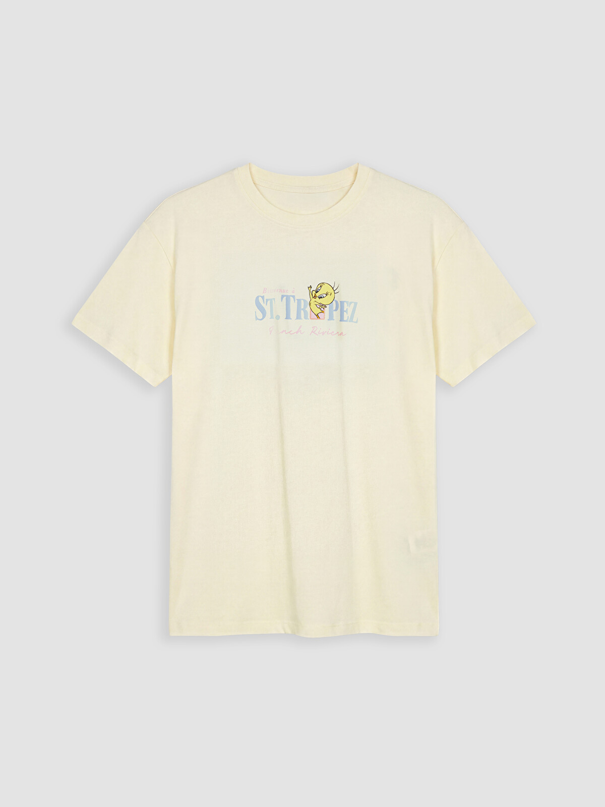 XSIDE Sarı Bisiklet Yaka Tweety Baskılı Kadın Tişört - S6V039Z8