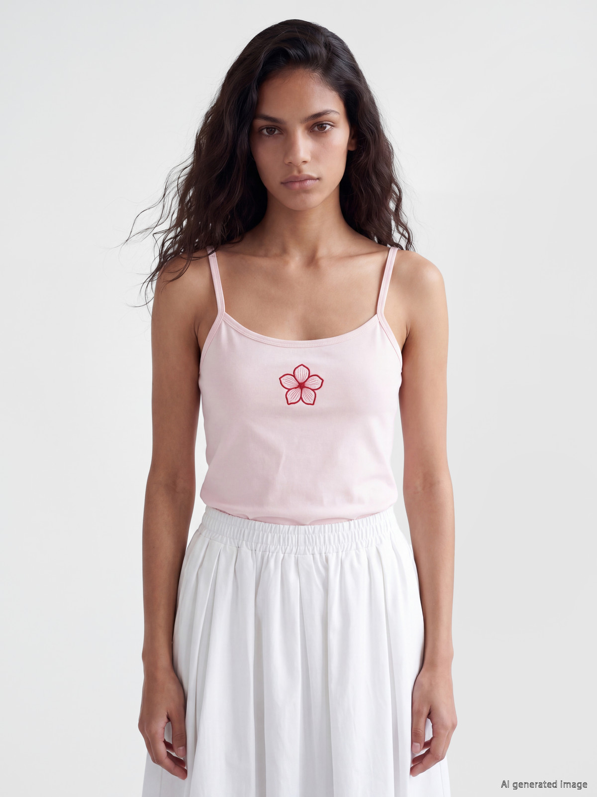 XSIDE U Neck Embroidered Strappy Women's Tank Top - S6V356Z8-14N
