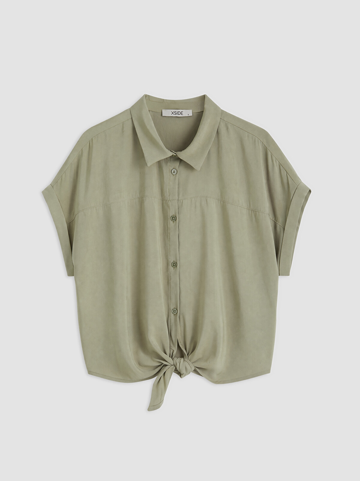 XSIDE Crop Modal Blended Women's Shirt - S6V384Z8-11G | LC Waikiki