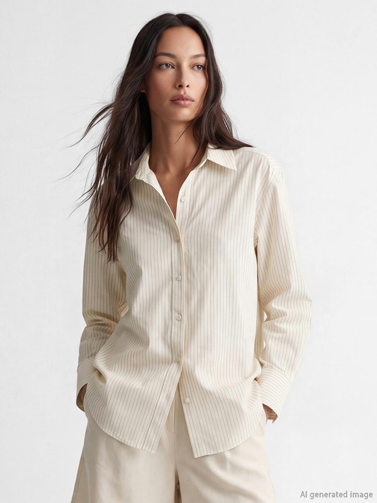 LCWAIKIKI Classic Striped Women's Shirt - S6Y056Z8-LFC | LC Waikiki
