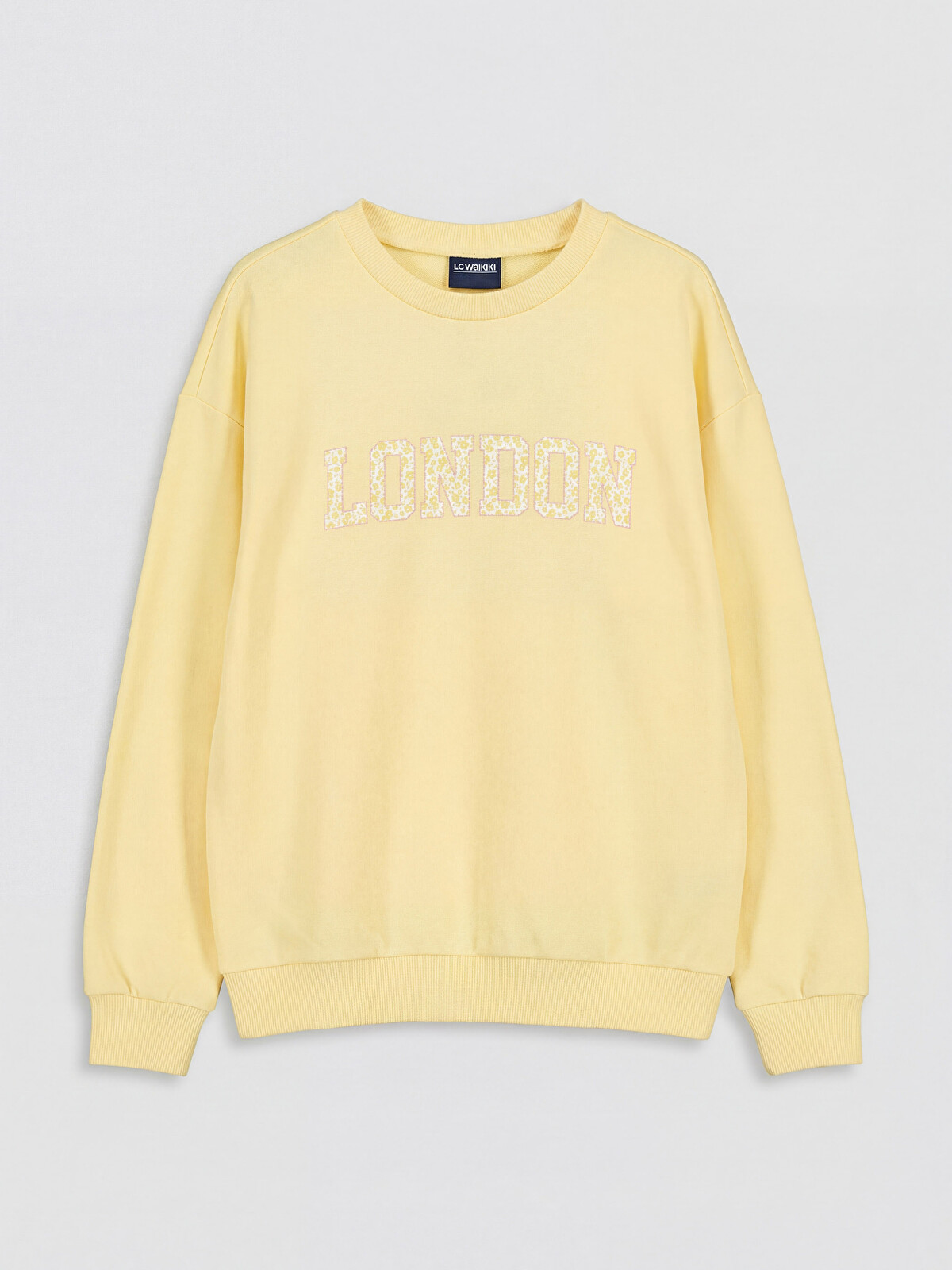 LCW Kids Crew Neck London Printed Girls' Sweatshirt - S6Y847Z4-FRS