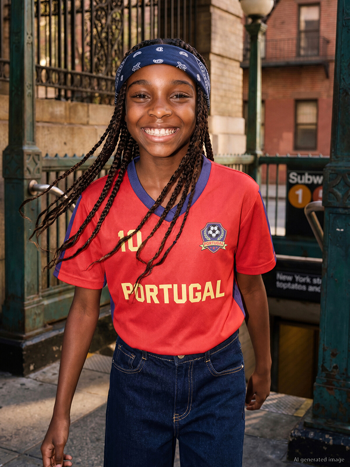 LCW Kids Portugal Printed Girls' Jersey T-shirt - S6QN35Z4-HMW