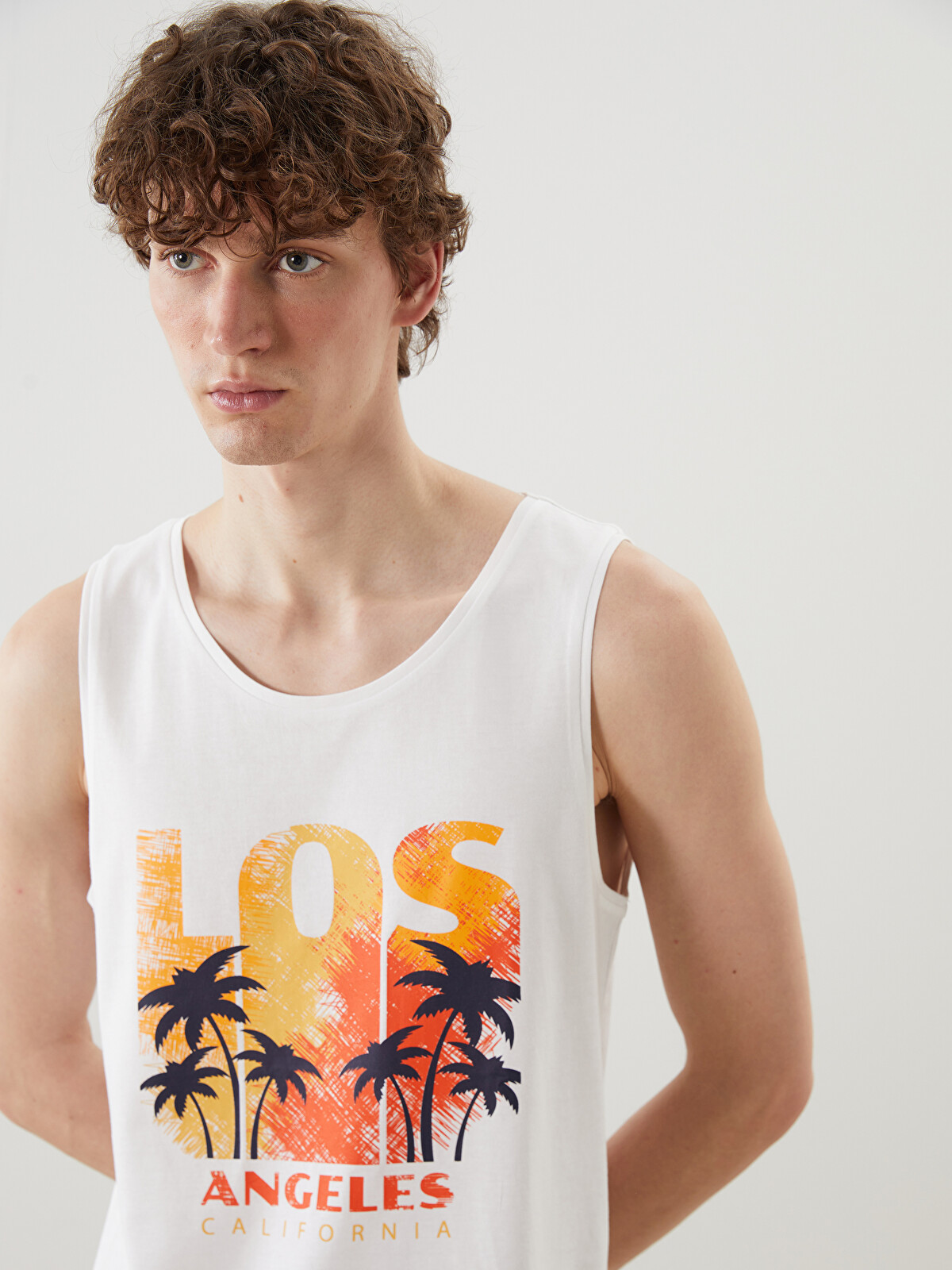 XSIDE Los Angeles Printed Men's Sleeveless T-Shirt - S60087Z8-LU7