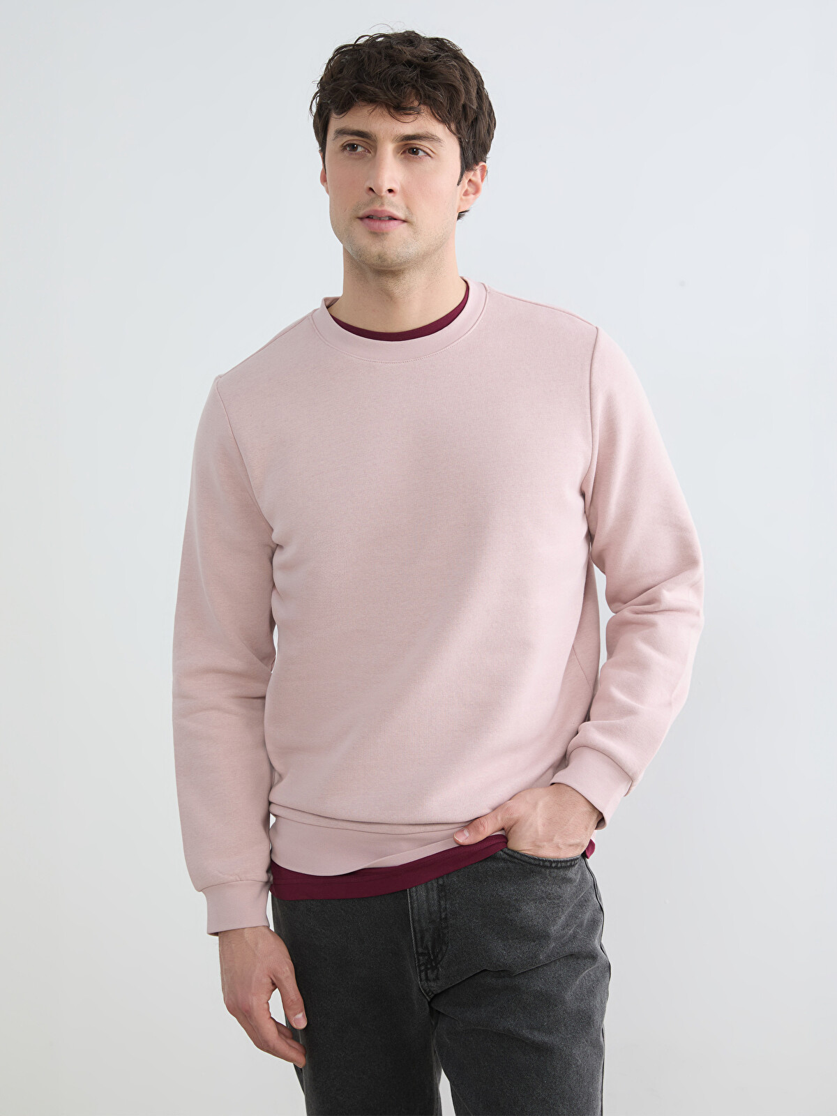 LCWAIKIKI Classic Crew Neck Men's Thick Sweatshirt - S60351Z8-ZLY
