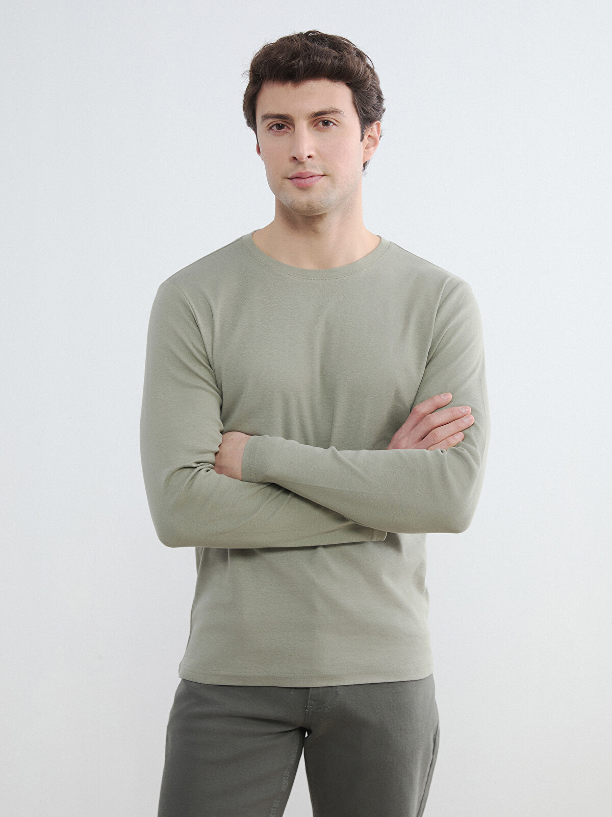 LCWAIKIKI Classic Crew Neck Long Sleeve Men's T-Shirt