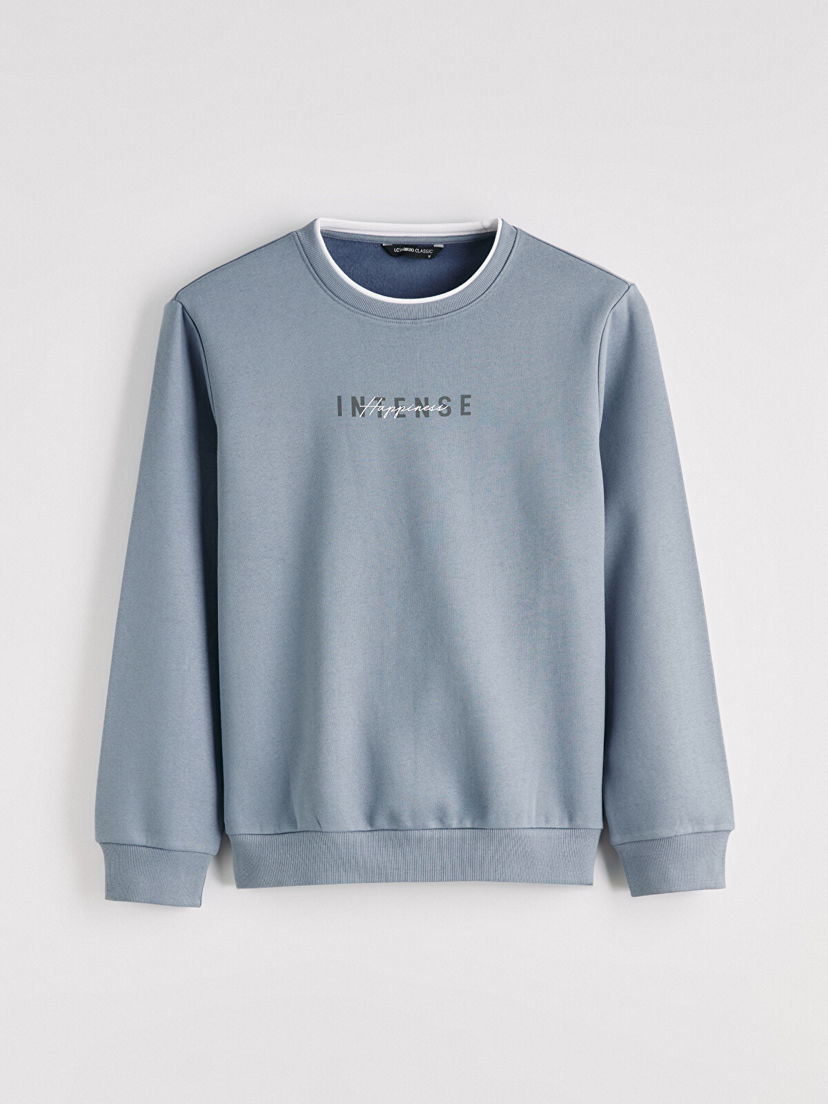 LCWAIKIKI Classic Men's Printed, Brushed-Back Fleece Sweatshirt
