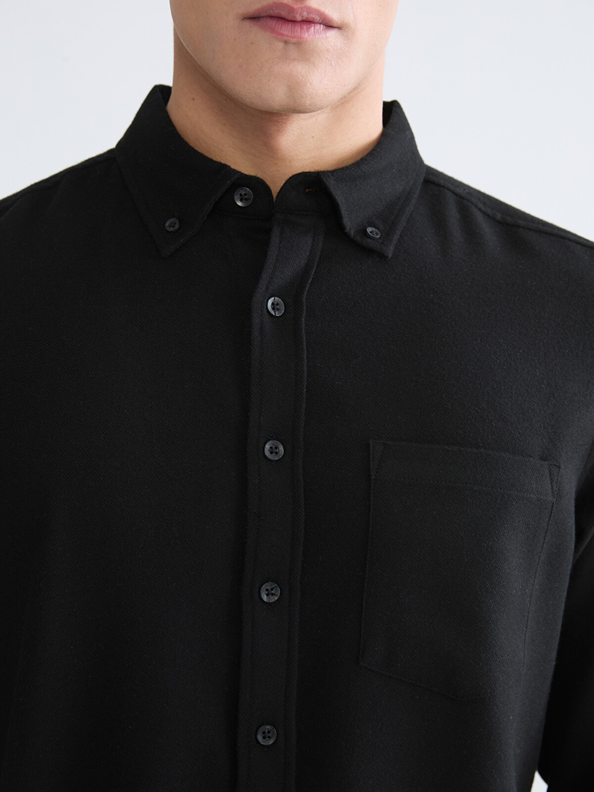 LCWAIKIKI Classic Regular Fit Gabardine Men's Shirt - S60459Z8-RQL