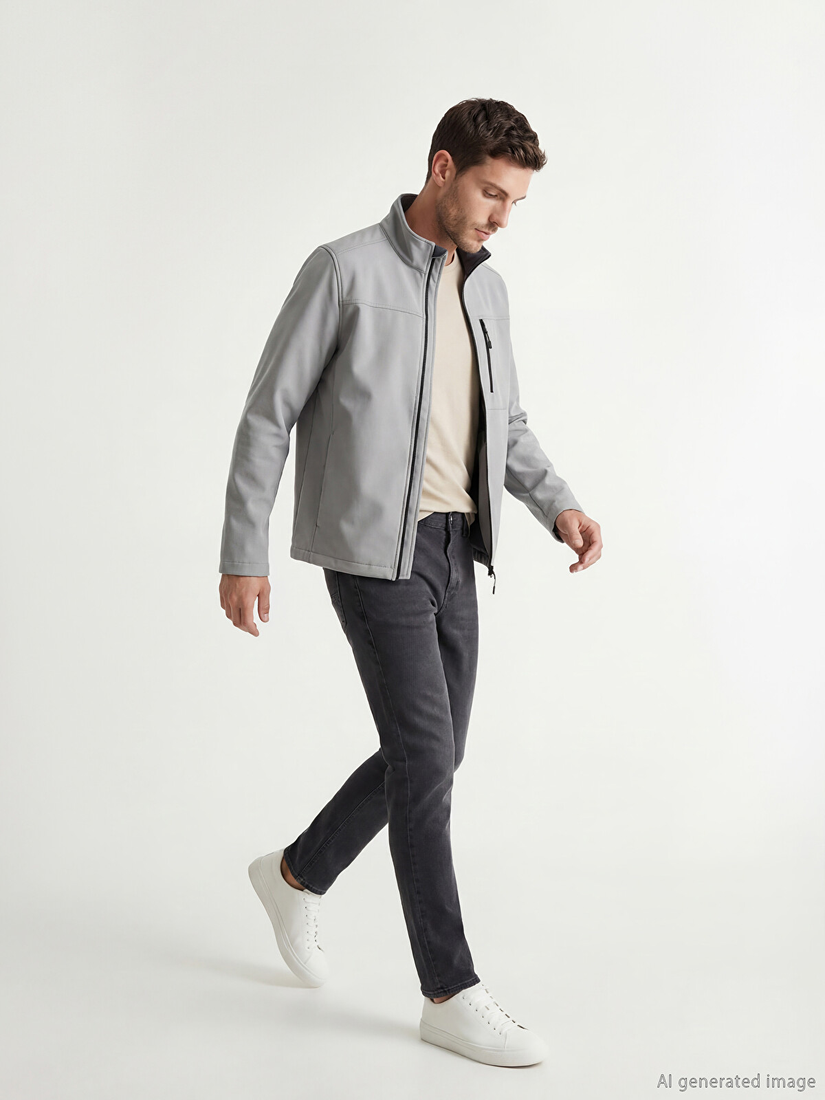 LCWAIKIKI Classic Gri Dik Yaka Erkek Ceket - S60473Z8-ZRG | LCW