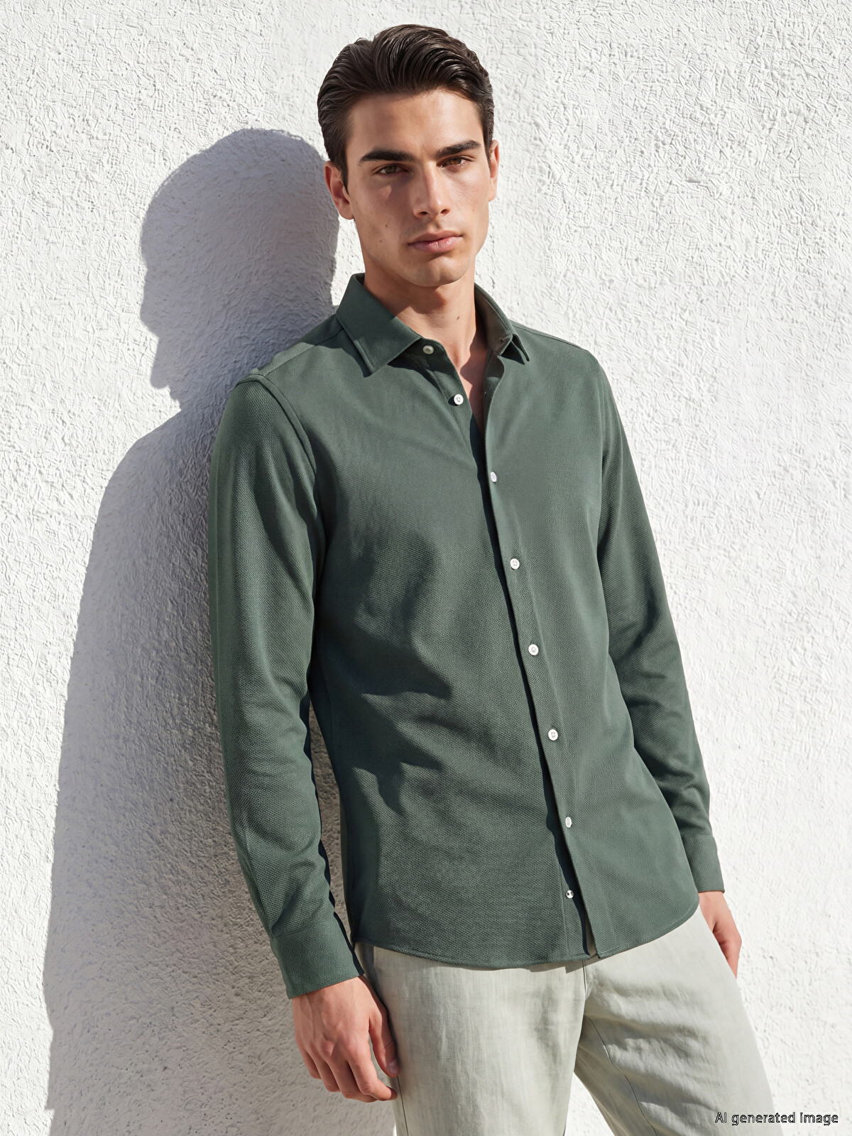 LCW BUSINESS Slim Fit Dobby Men's Shirt