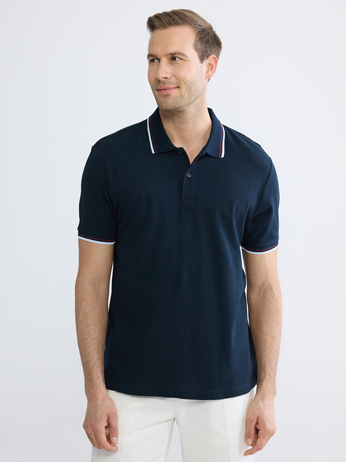 LCWAIKIKI Basic Polo Collar Pique Men's T-shirt - S61363Z8-RFH