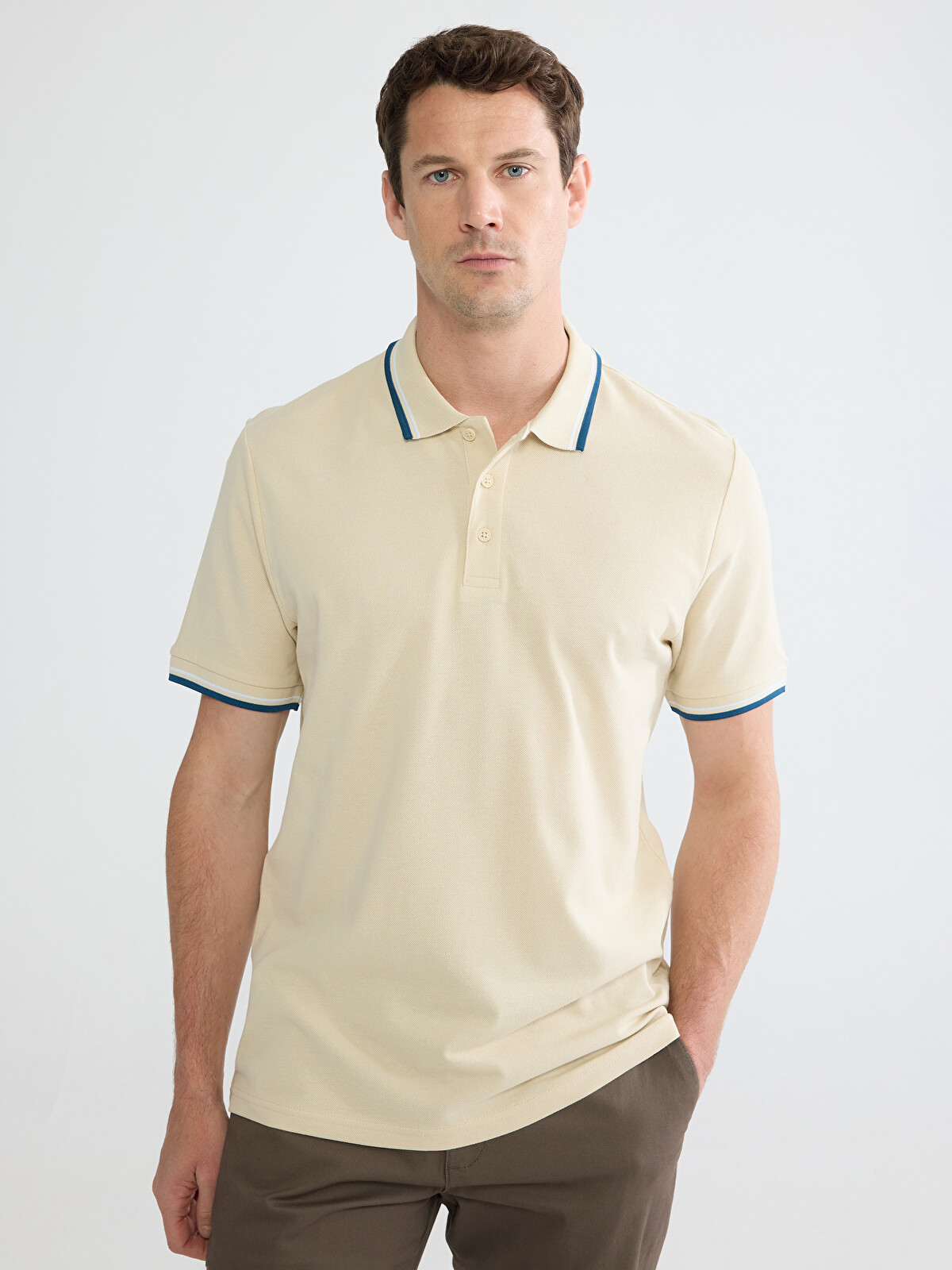 LCWAIKIKI Basic Polo Yaka Pike Erkek Tişört