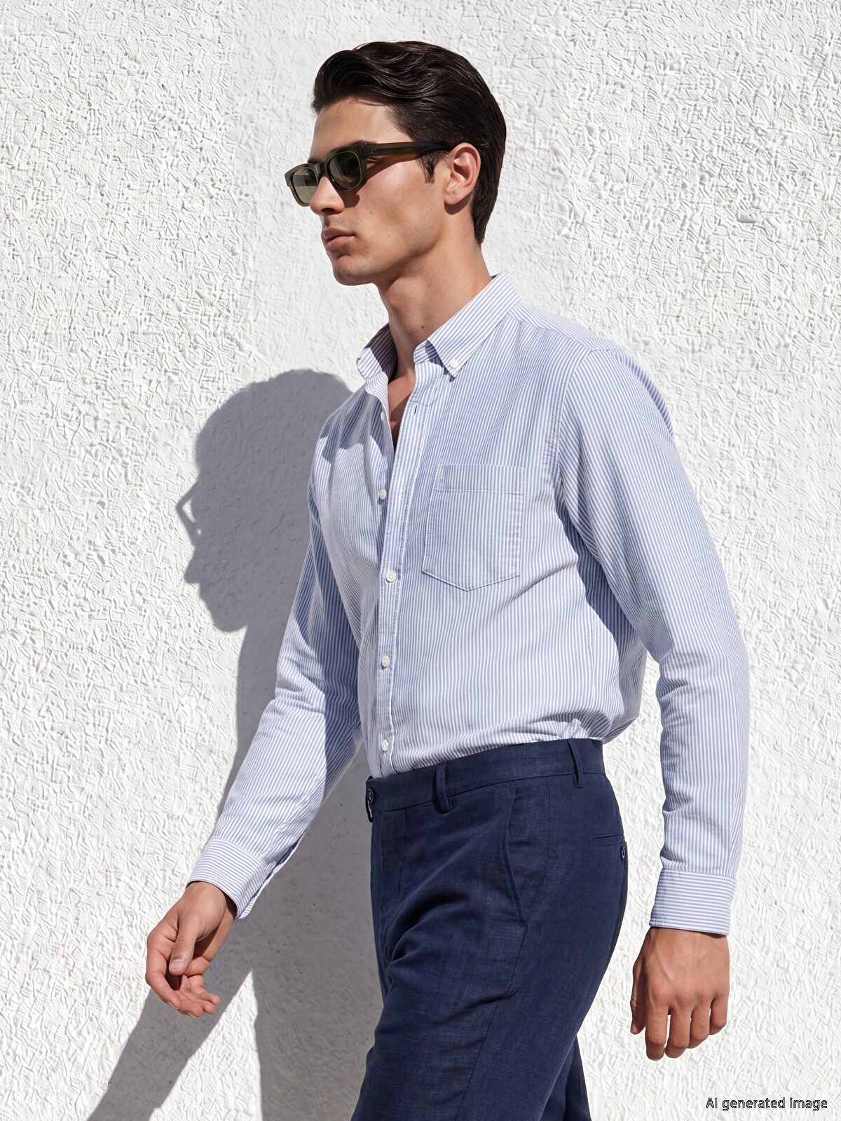LCWAIKIKI Classic Regular Fit Striped Men's Shirt - S61568Z8-LGB