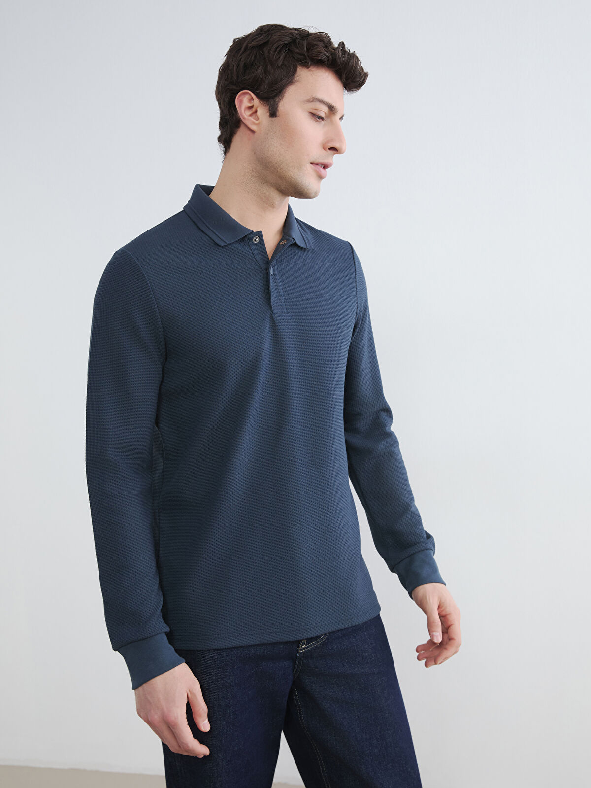 LCWAIKIKI Classic Polo Yaka Erkek Sweatshirt