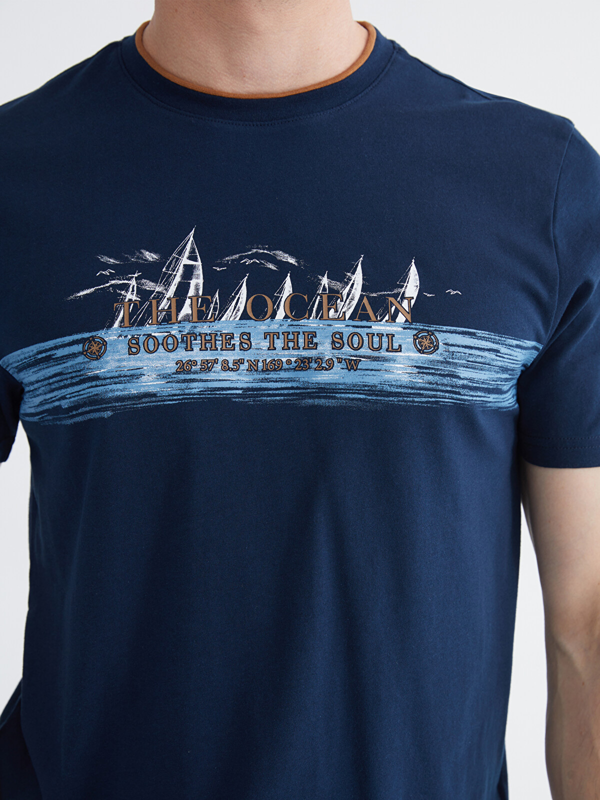 LCWAIKIKI Classic Crew Neck Printed Jersey Men's T-shirt