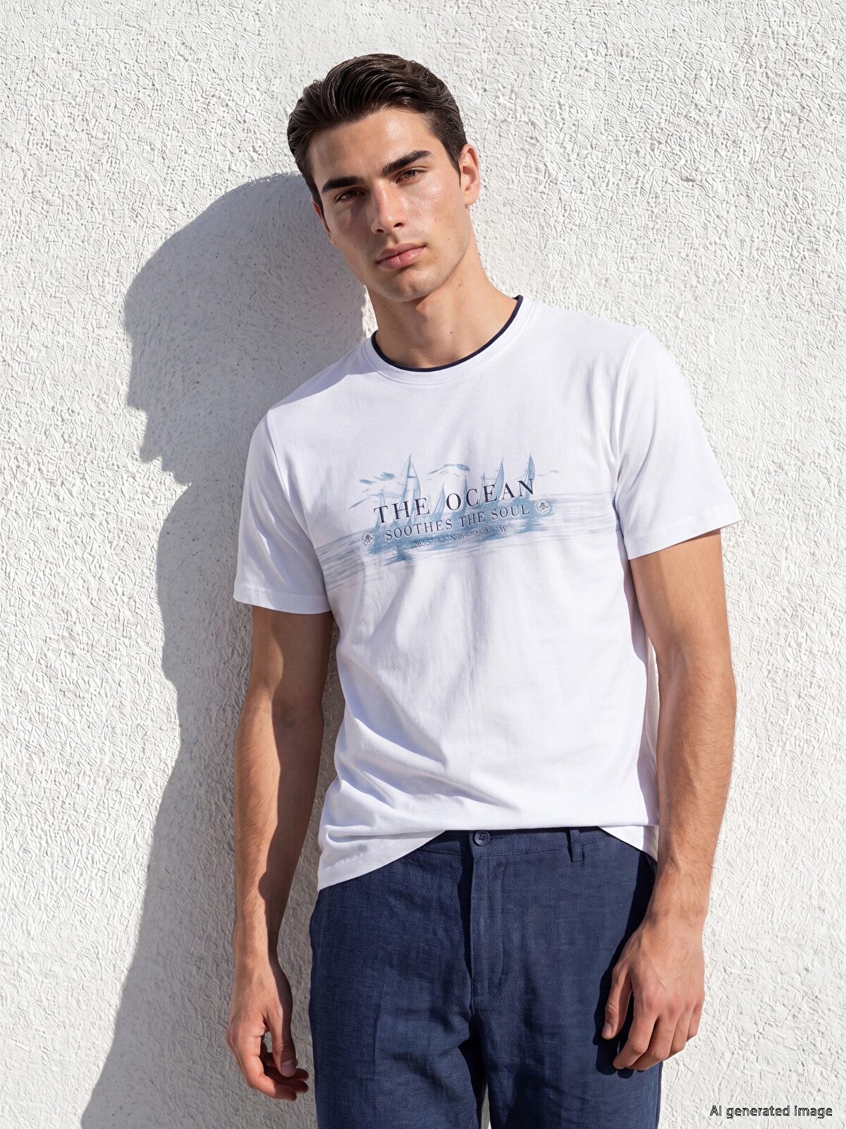 LCWAIKIKI Classic Crew Neck Printed Jersey Men's T-Shirt