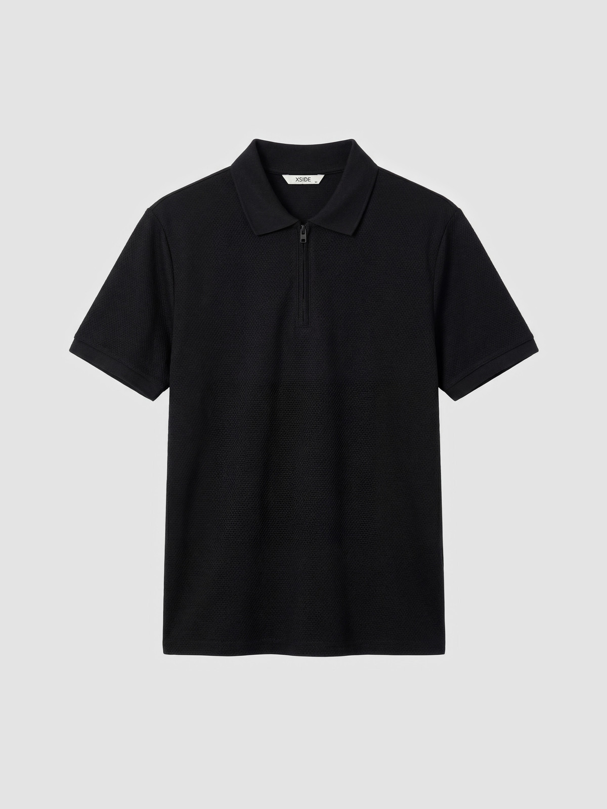 XSIDE Standard Fit Zippered Polo Collar Men's T-shirt - S61795Z8