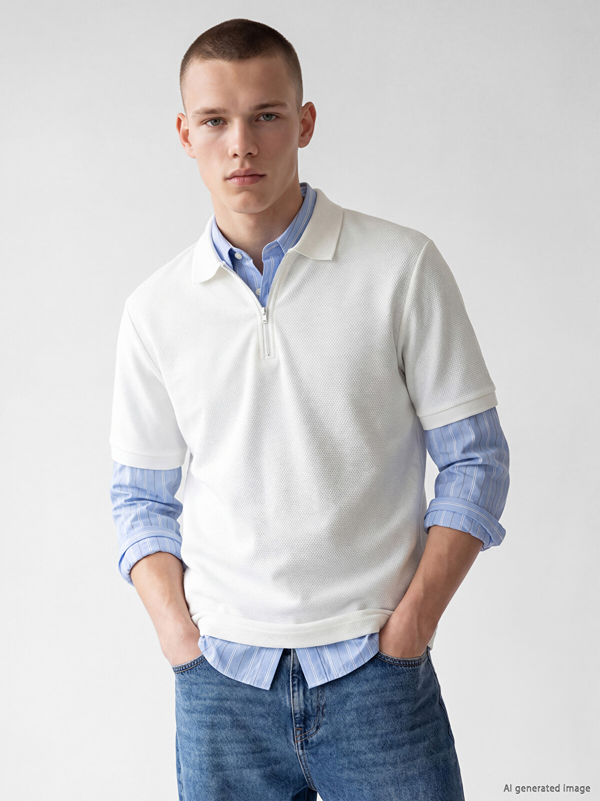 XSIDE Regular Fit Polo Collar Men's T-shirt - S61795Z8-R9J | LC