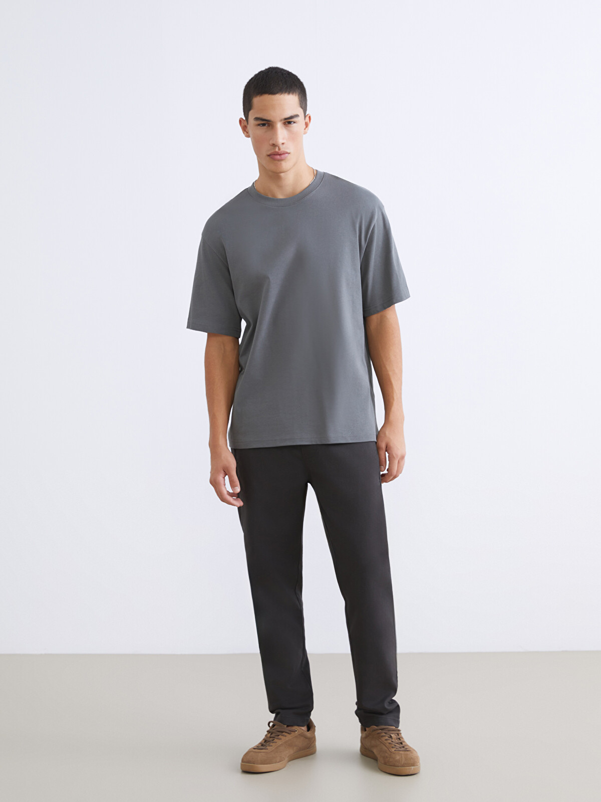XSIDE Loose Fit Basic Kalın  Tişört