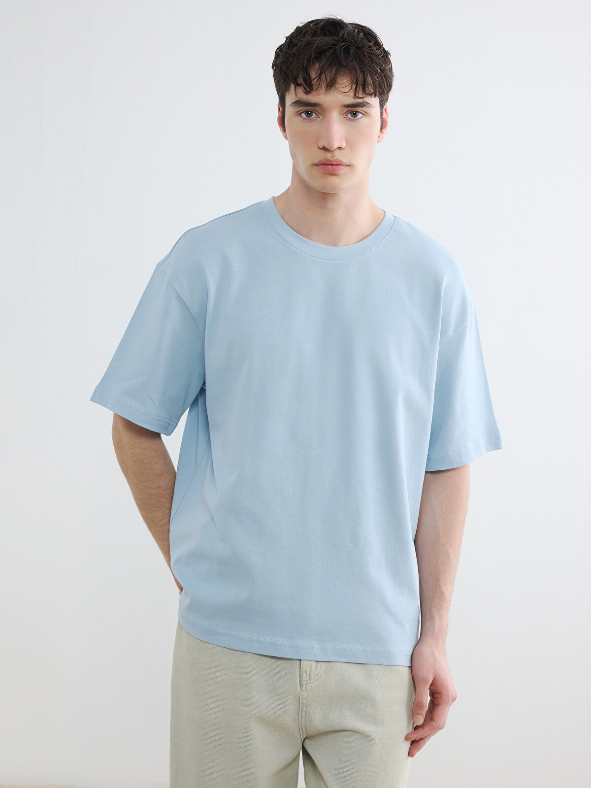 XSIDE Loose Fit Basic Kalın  Tişört