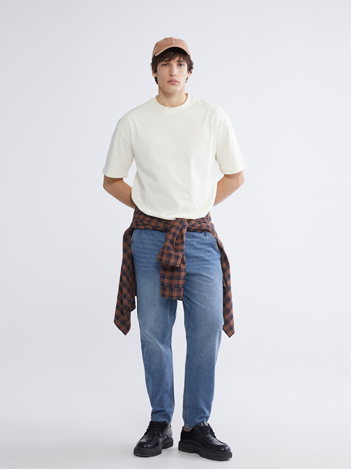 XSIDE %100 Pamuk Boxy Fit Basic Kalın Tişört