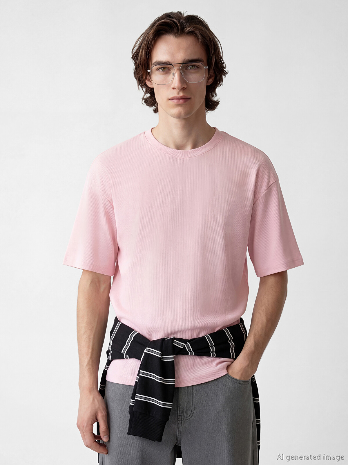 XSIDE 100% Cotton Boxy Fit Basic Thick T-shirt - S61815Z8-5JE | LC