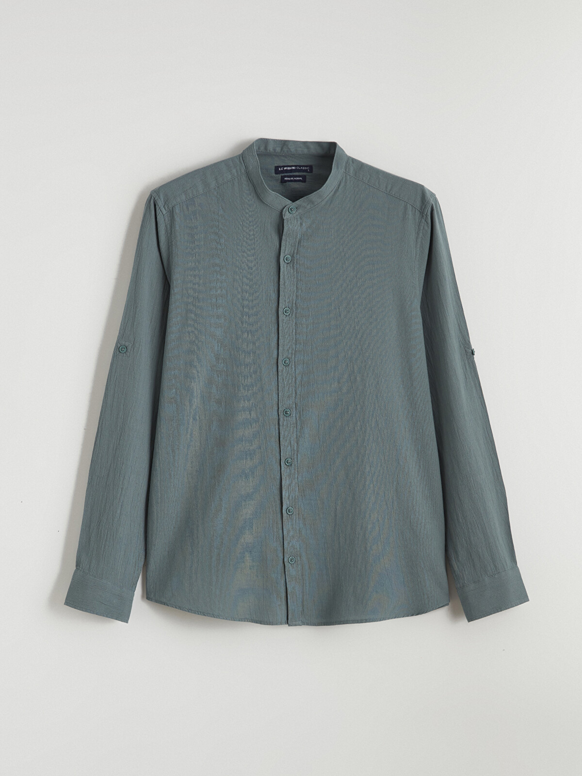 LCWAIKIKI Classic Regular Fit Band Collar Men's Shirt - S61828Z8