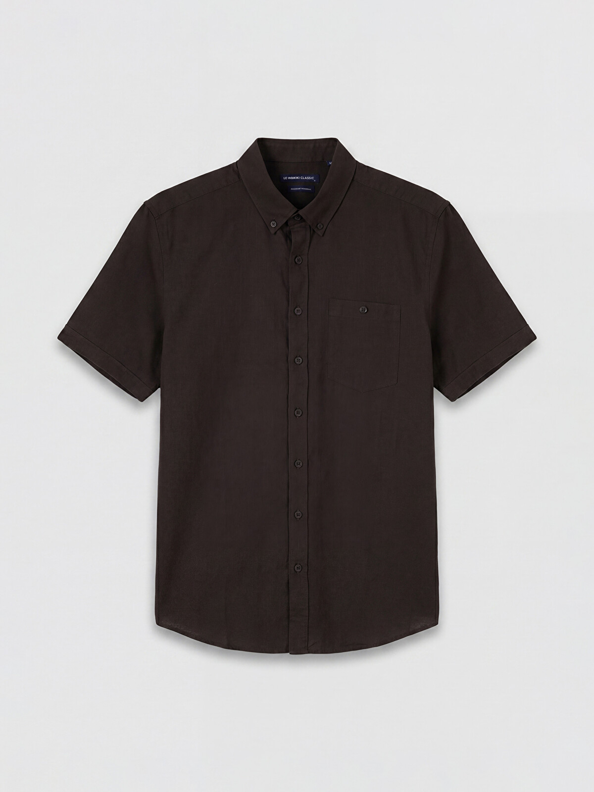LCWAIKIKI Classic Regular Fit Leinenmischung Herrenhemd