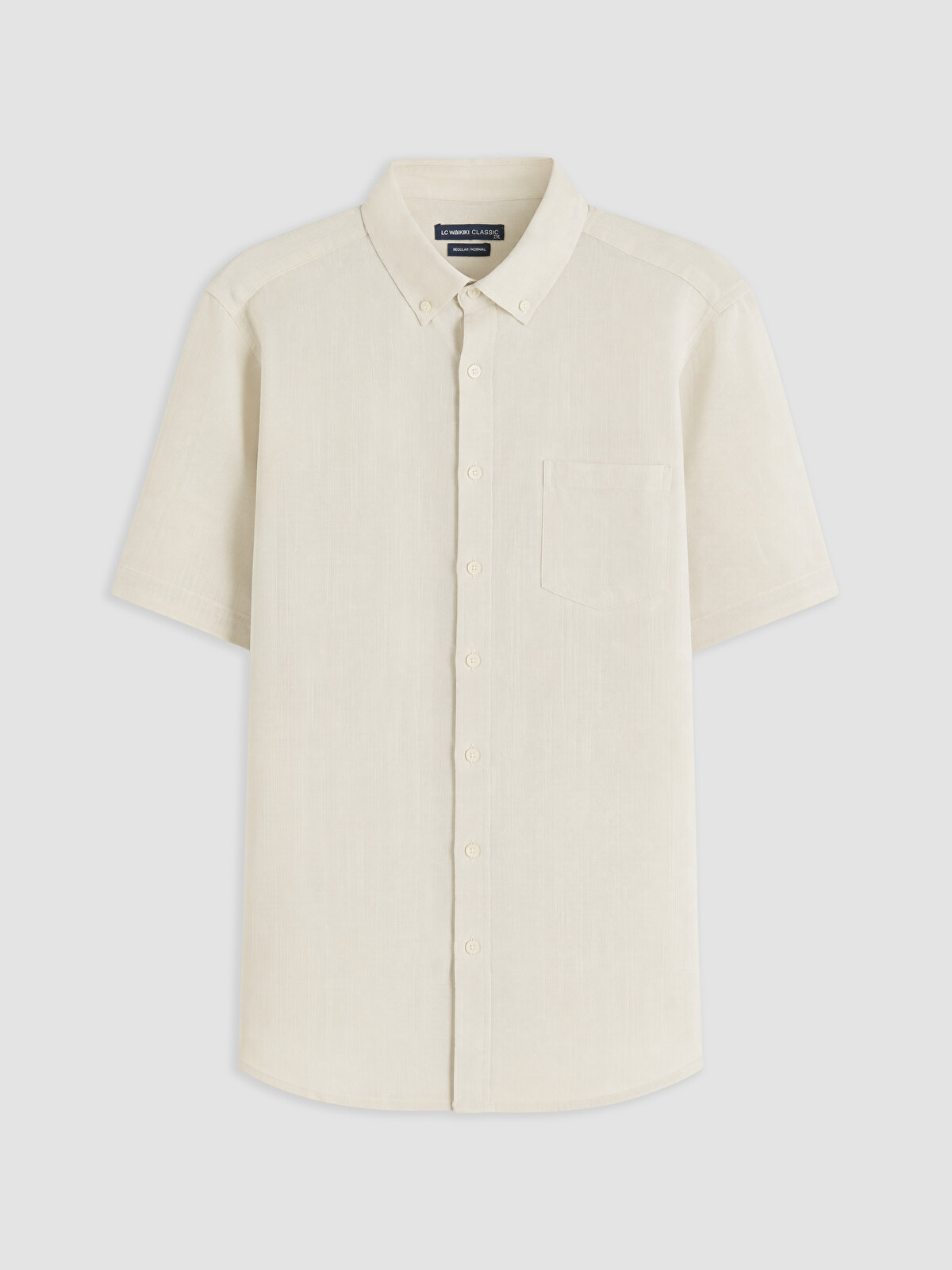 LCWAIKIKI Classic Regular Fit Keten Karışımlı Erkek Gömlek