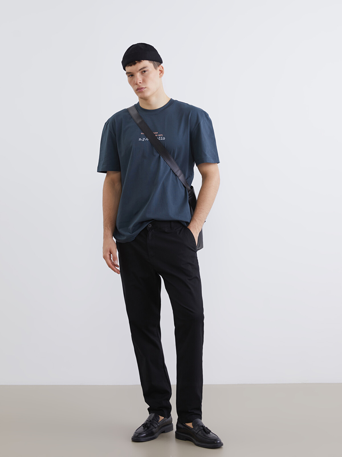 LCWAIKIKI Classic Siyah Slim Fit Gabardin Erkek Chino Pantolon