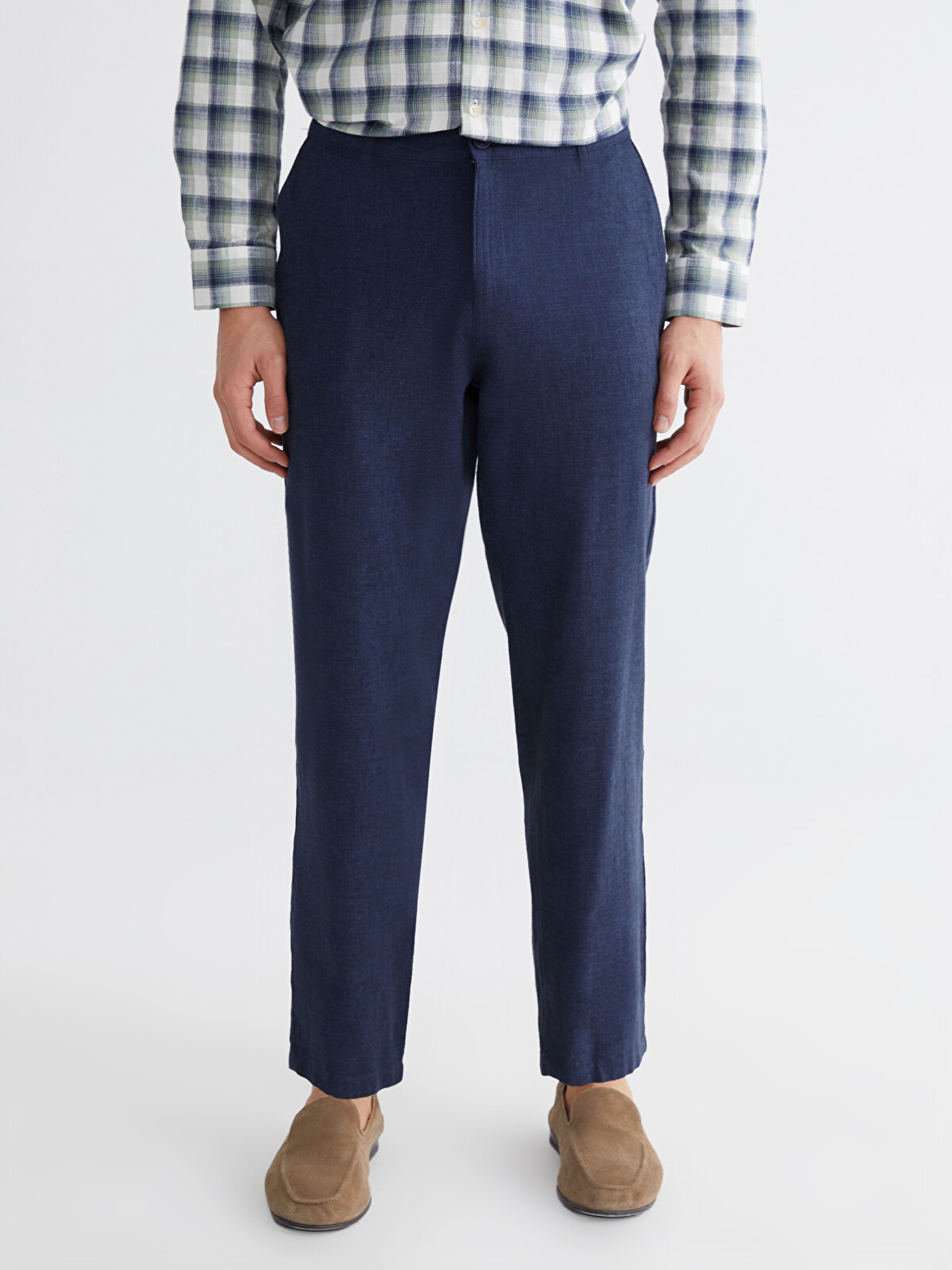 LCWAIKIKI Classic Regular Fit Linen Blend Men's Chino Trousers