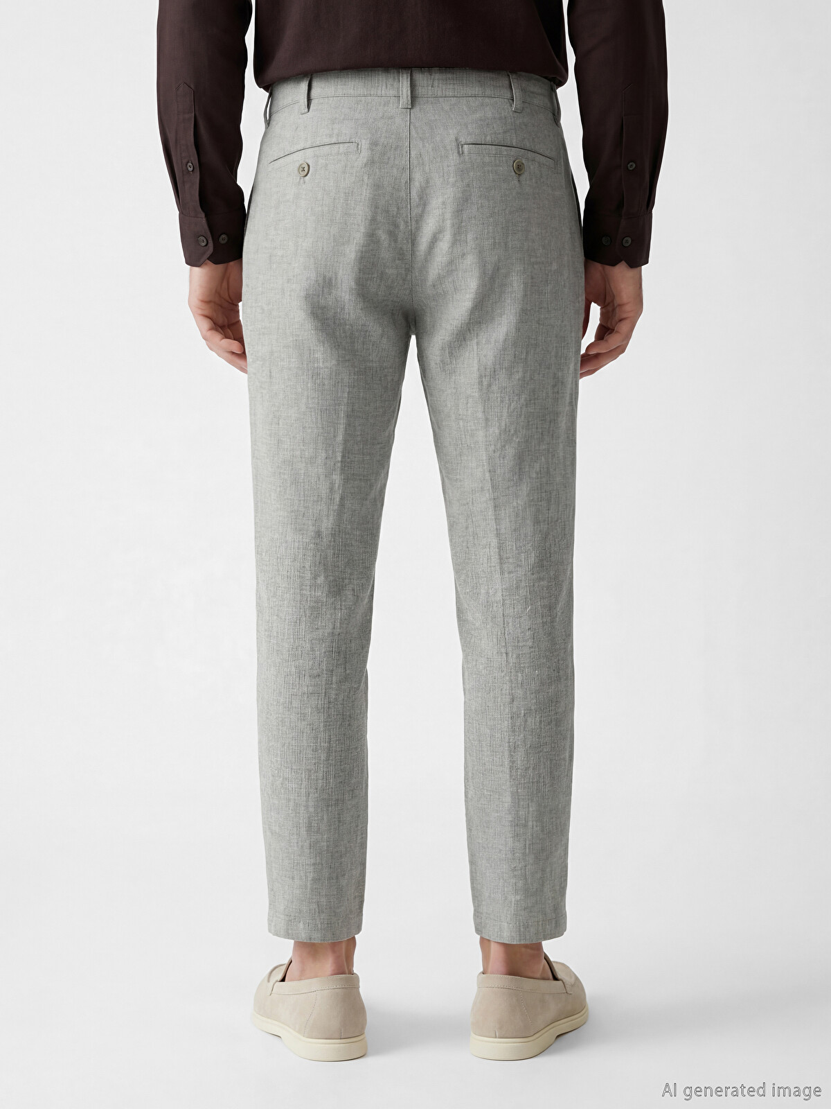 LCWAIKIKI Classic Regular Fit Linen Blend Men's Chino Trousers