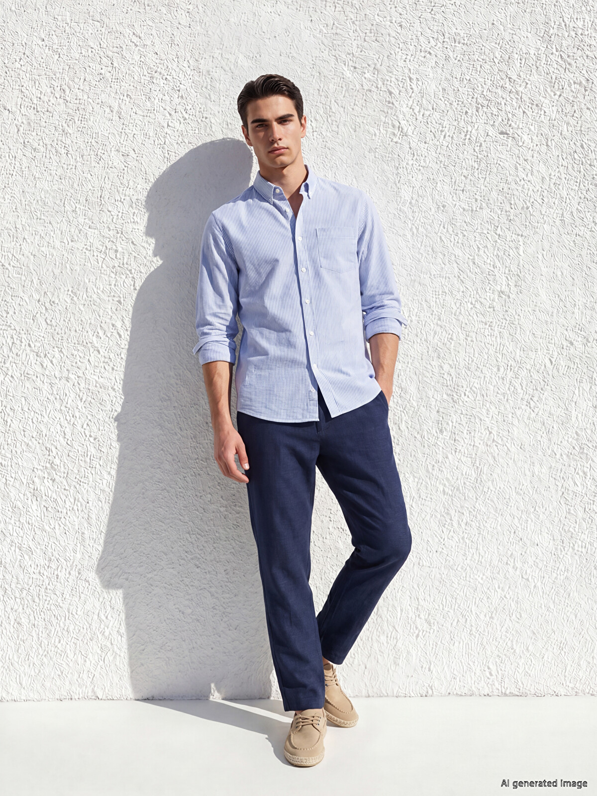 LCWAIKIKI Classic Regular Fit Keten Karışımlı Erkek Chino Pantolon