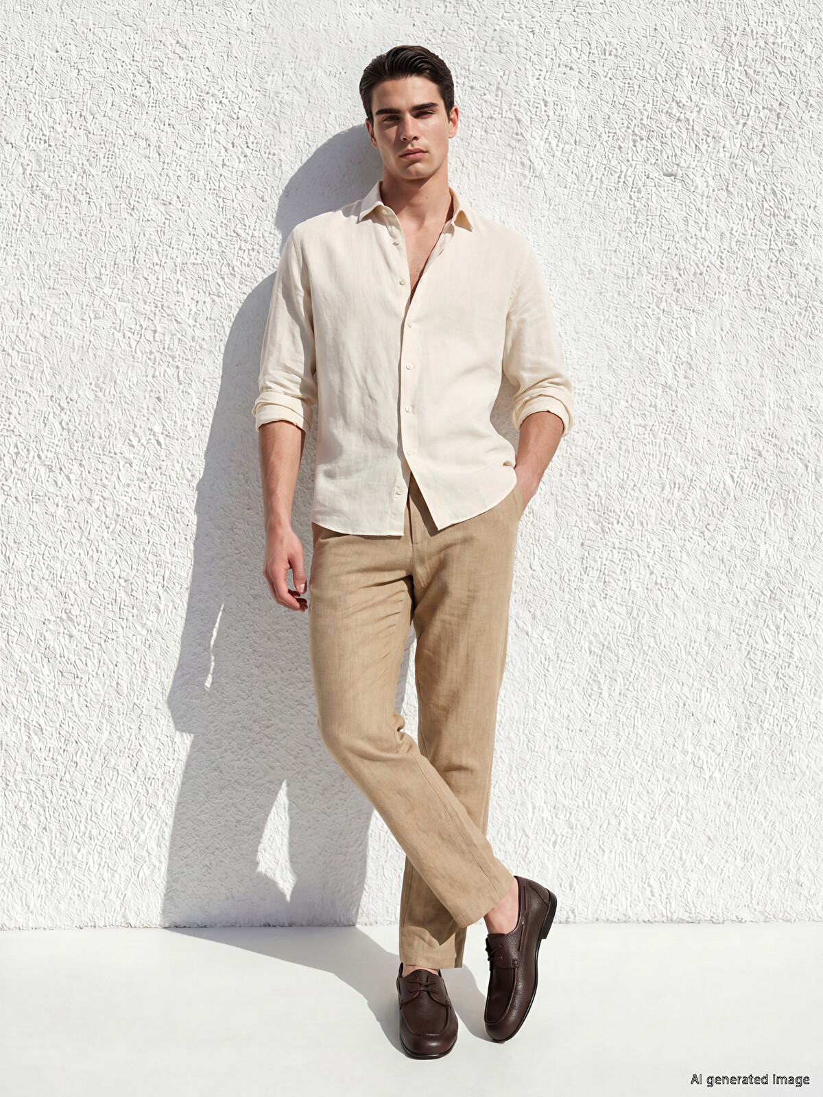 LCWAIKIKI Classic Regular Fit Keten Karışımlı Erkek Chino Pantolon