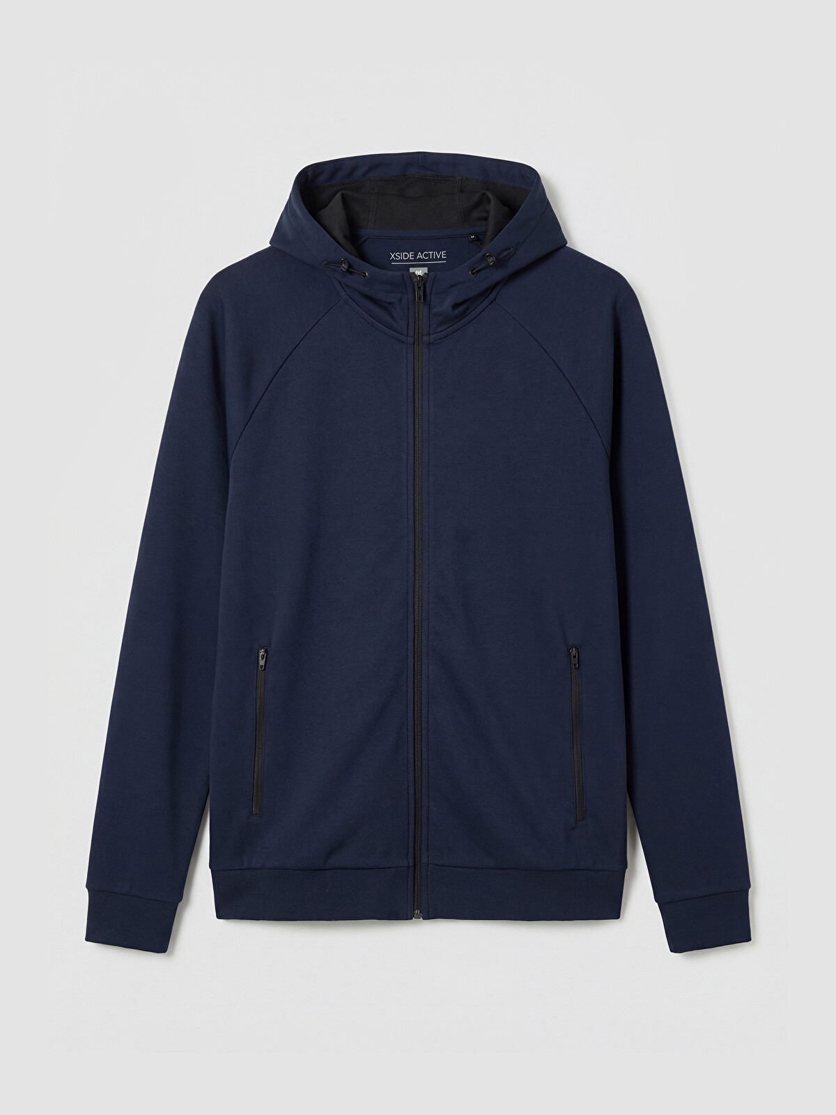 XSIDE ACTIVE Lacivert Kapüşonlu Erkek Fermuarlı Sweatshirt