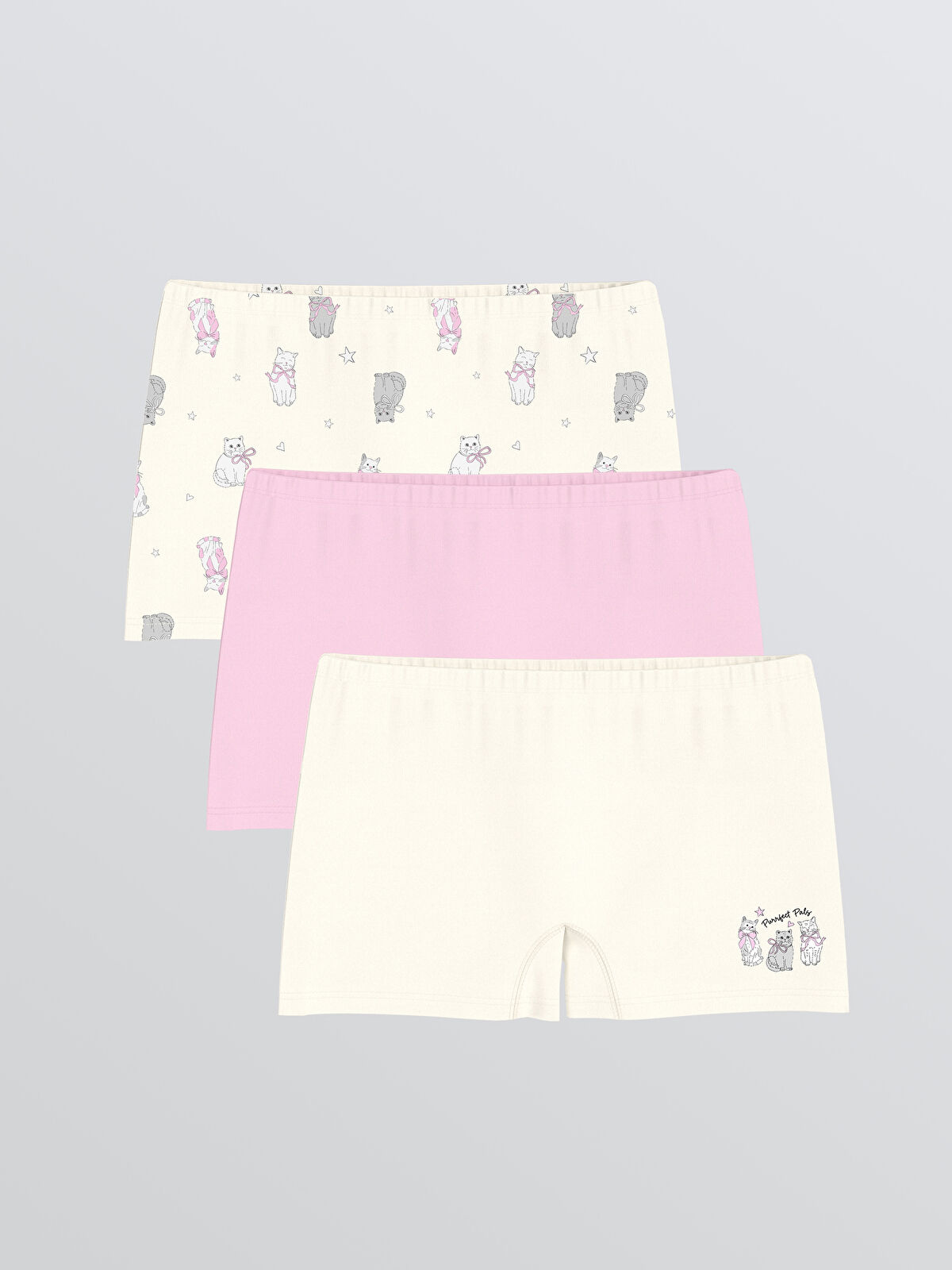 LCW Kids Baskılı Kız Çocuk Boxer 3'lü