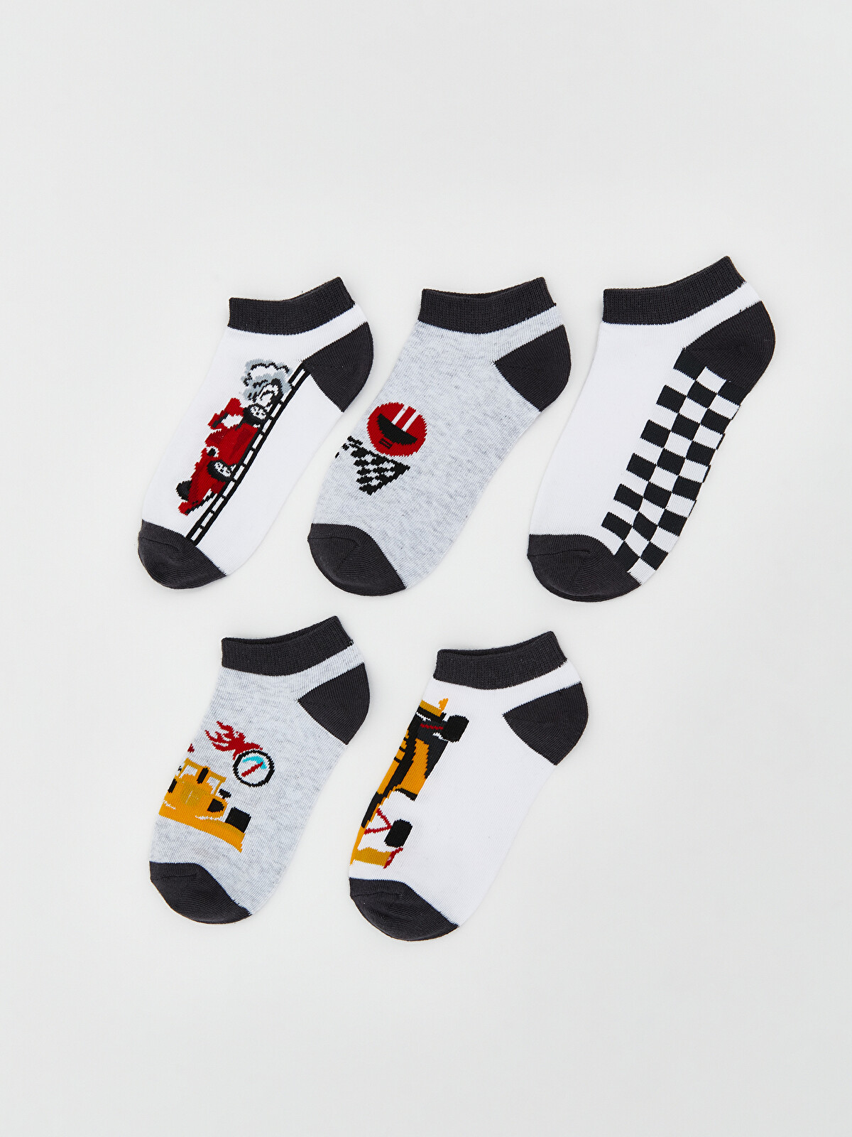 LCW Kids Karışık Desenli Erkek Çocuk Patik Çorap 5'li - S62784Z4