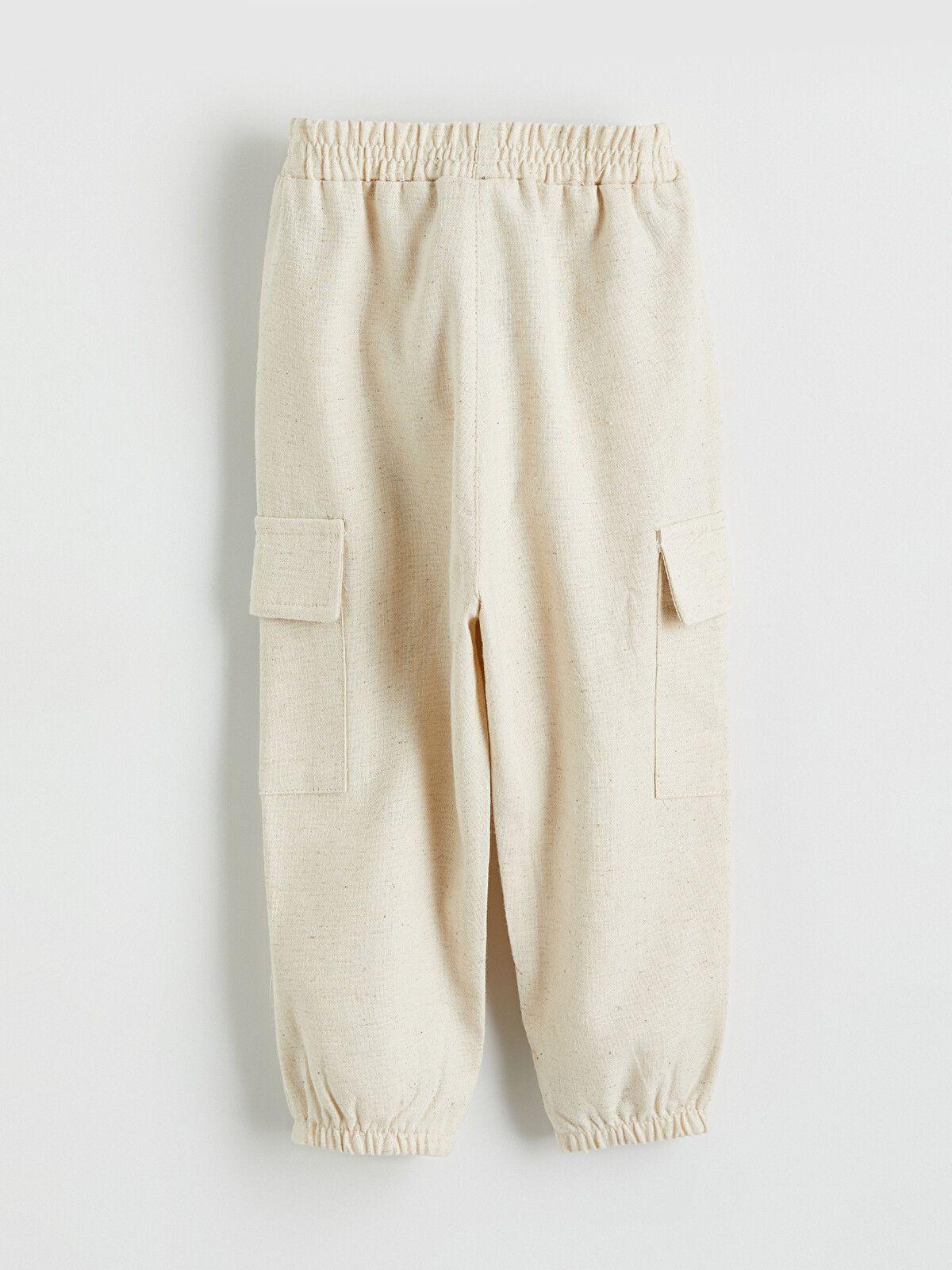 LCW baby Bej Beli Lastikli Erkek Bebek Jogger Pantolon - S63407Z1