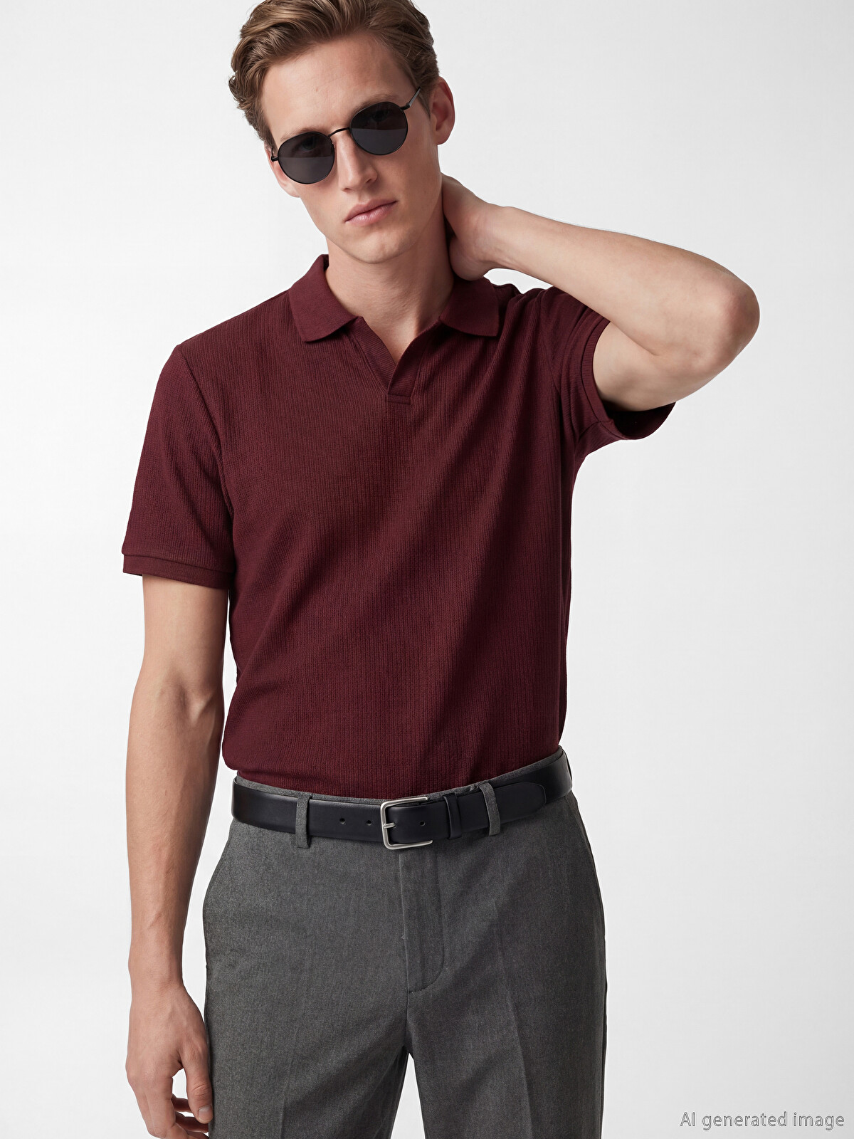 SOUTHBLUE Mürdüm Polo Yaka Erkek Tişört - S63553Z8-R74 | LCW