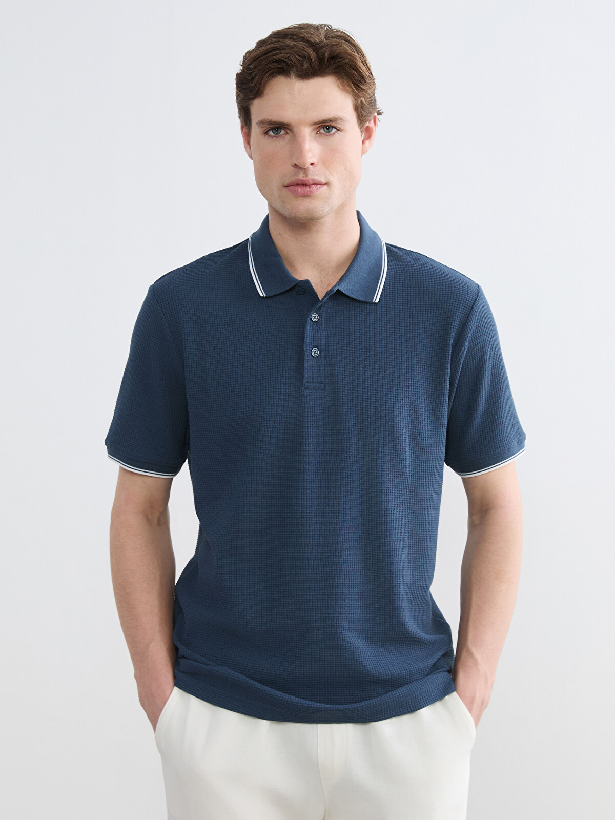 SOUTHBLUE Polo Collar Men's T-Shirt - S63558Z8-J2H | LC Waikiki