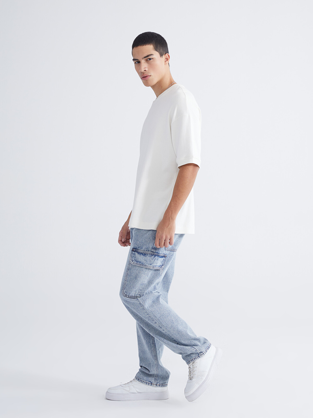 Wide Loose Jeans_Charcoal Mサイズ LCW Jeans Baggy Fit Erkek Jean Pantolon - S63600Z8-311 | LC Waikiki