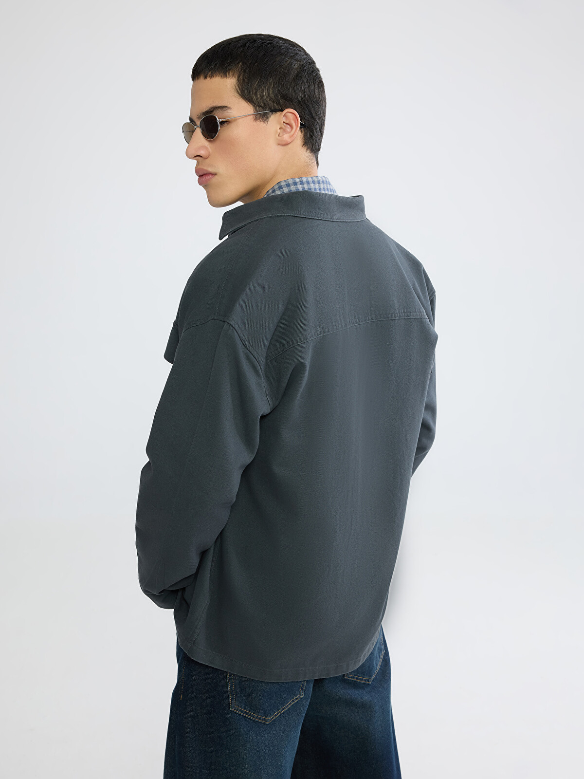 XSIDE Gabardine Men's Shirt Jacket - S63659Z8-SY6 - LC Waikiki