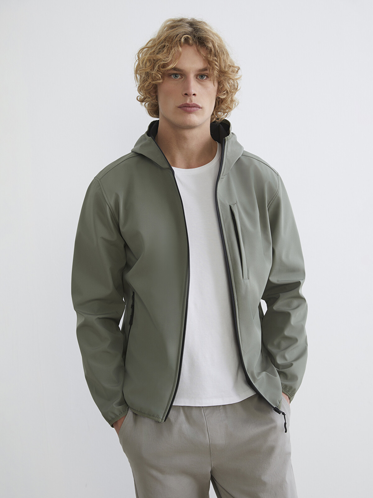 XSIDE Hooded Men's Jacket - S63816Z8-S5R | LC Waikiki