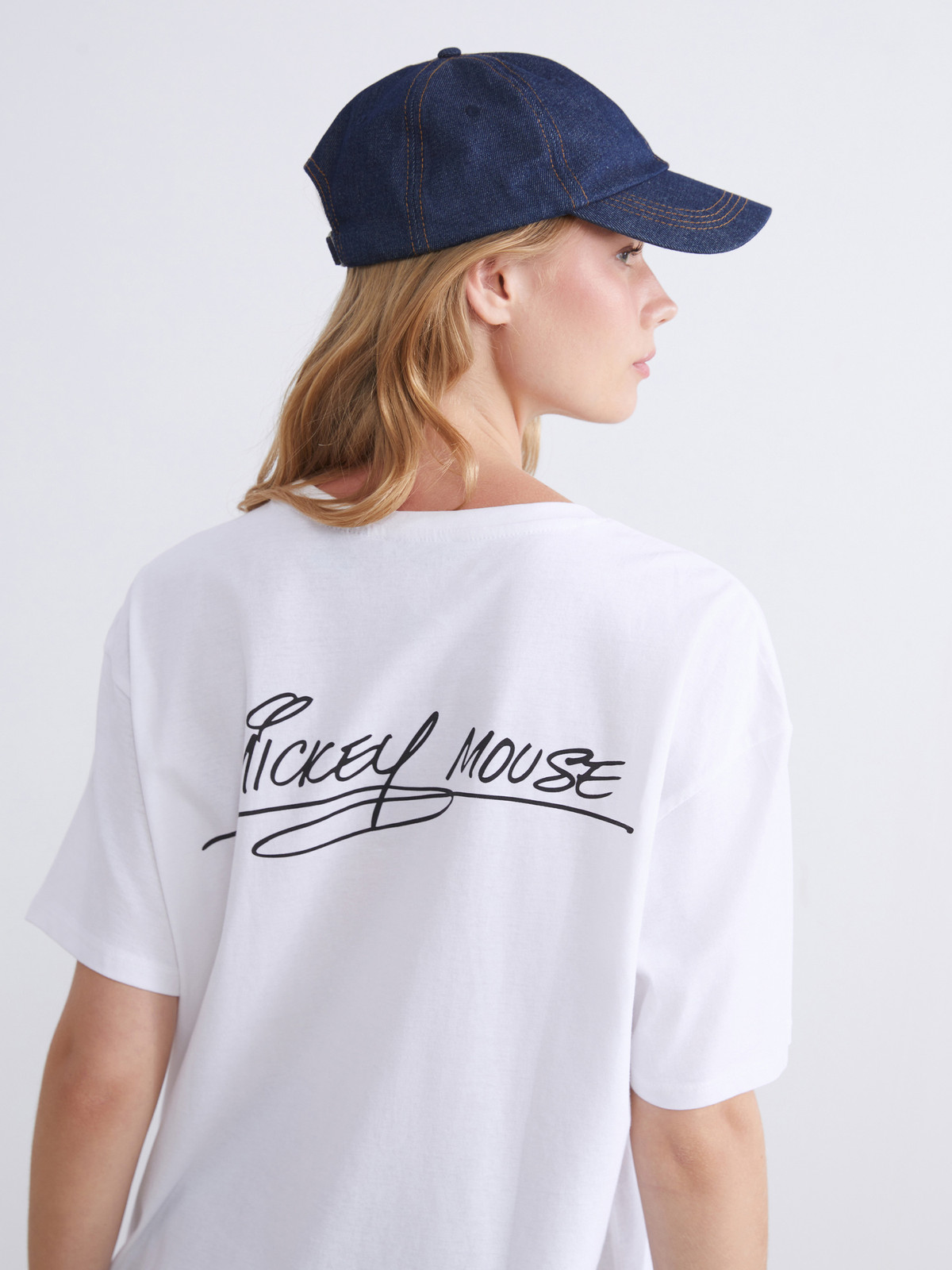 XSIDE Crew Neck Mickey Mouse Printed Women's T-shirt - S63881Z8