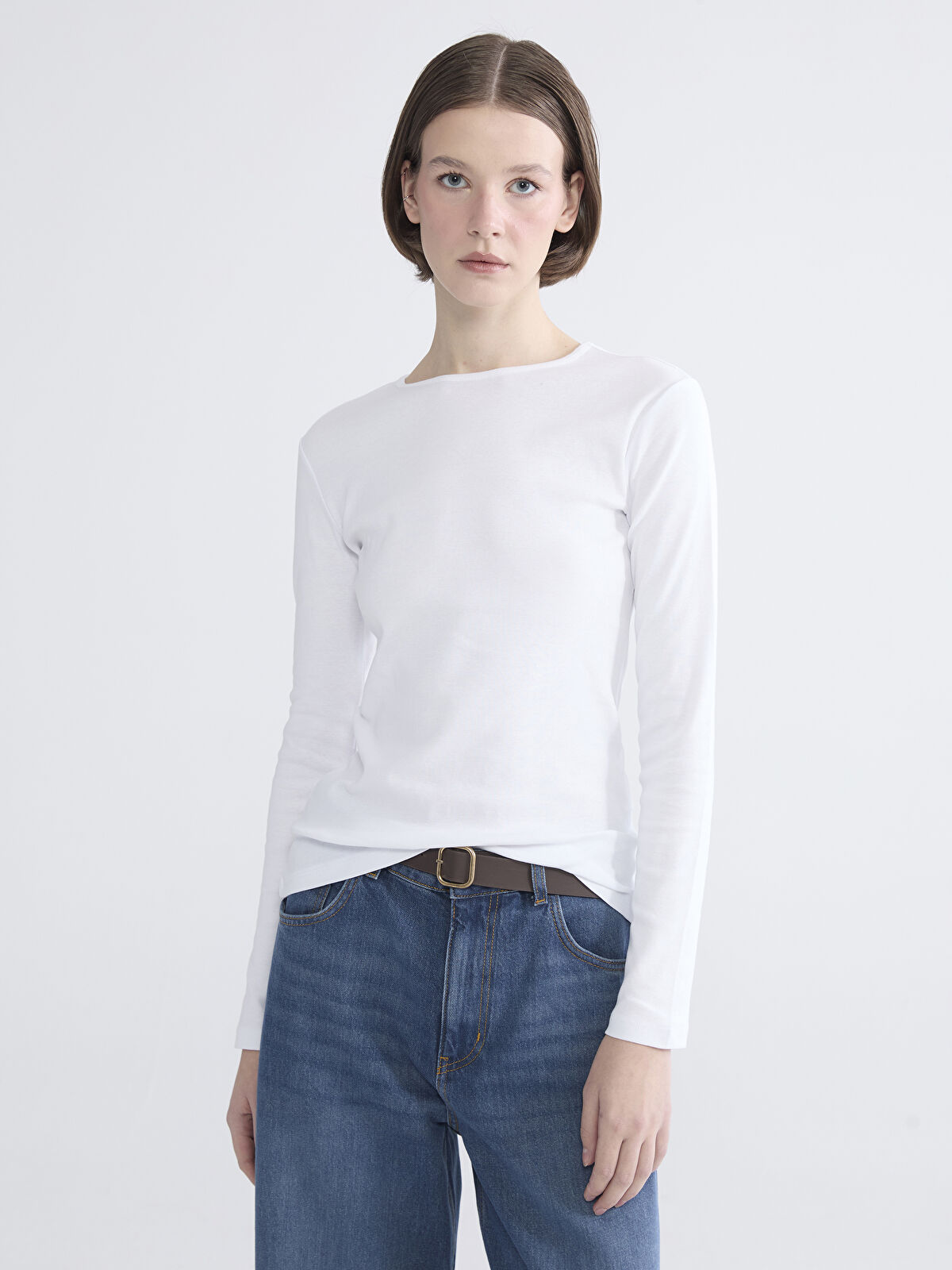 LCWAIKIKI Basic Bisiklet Yaka Kadın Body