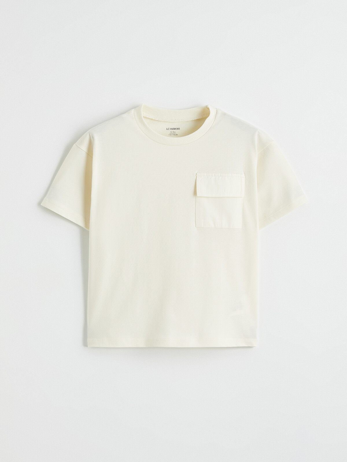 LCW Kids Bej Bisiklet Yaka Erkek Çocuk Tişört - S64424Z1-QVK | LCW