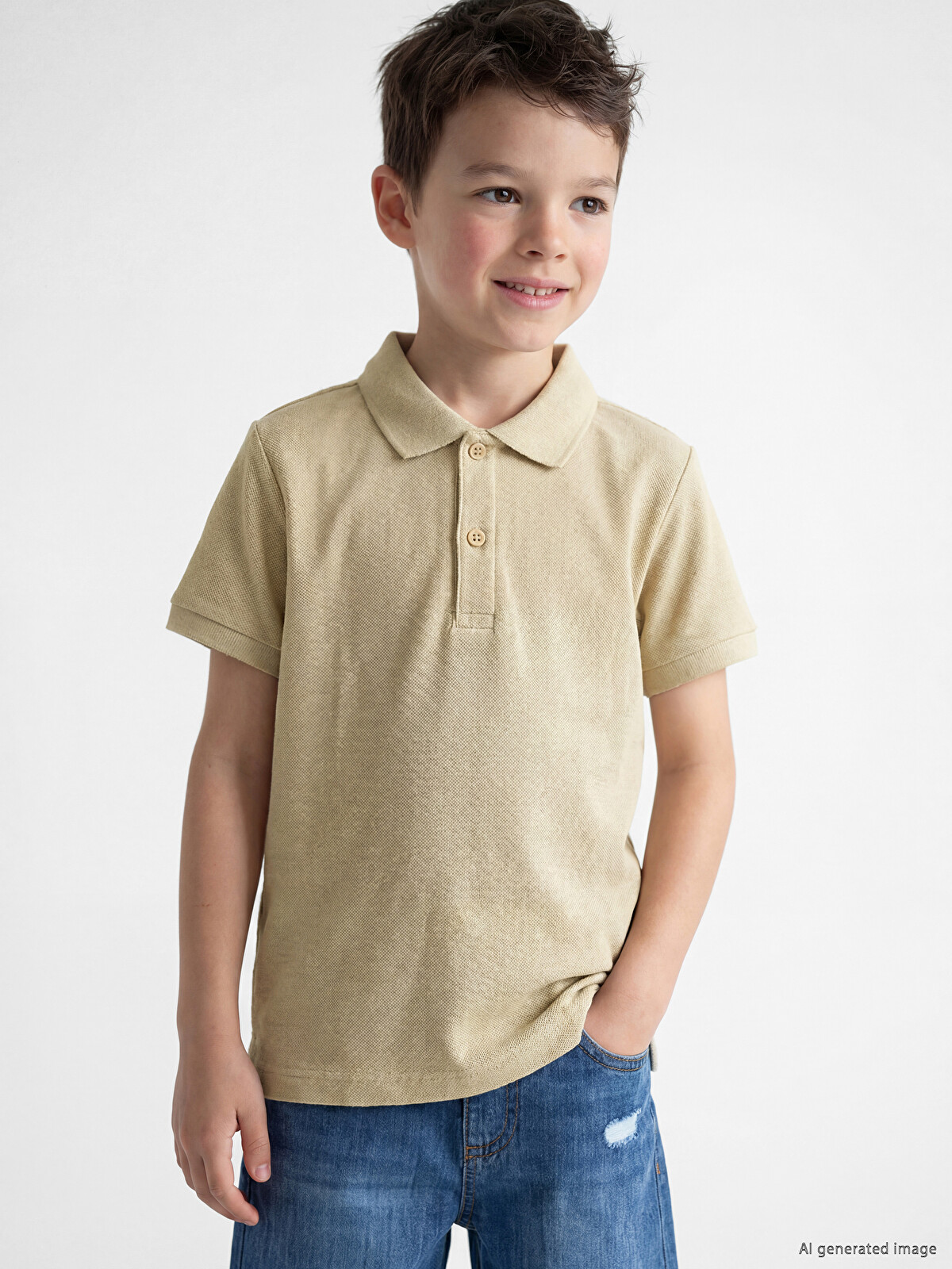 LCW Kids Polo Yaka Erkek Çocuk Tişört