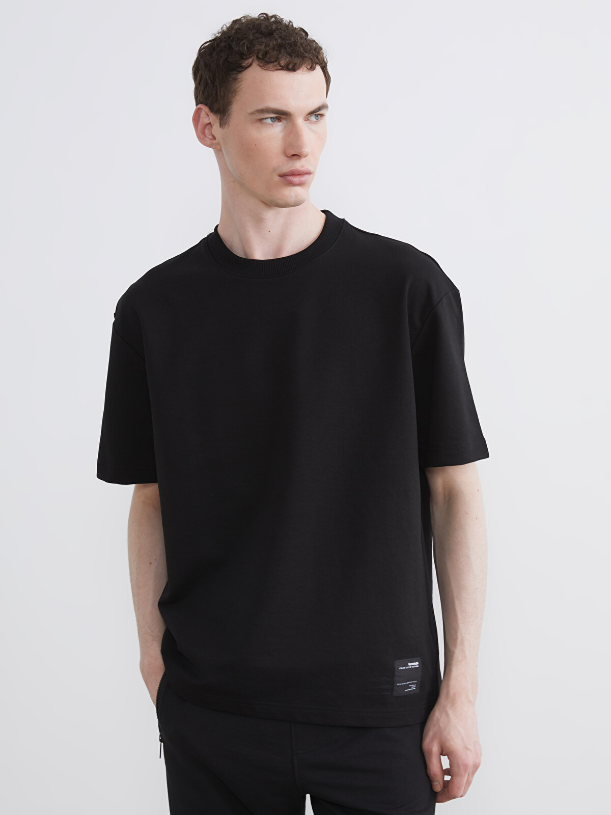 XSIDE Bisiklet Yaka Kısa Kollu Erkek Sweatshirt
