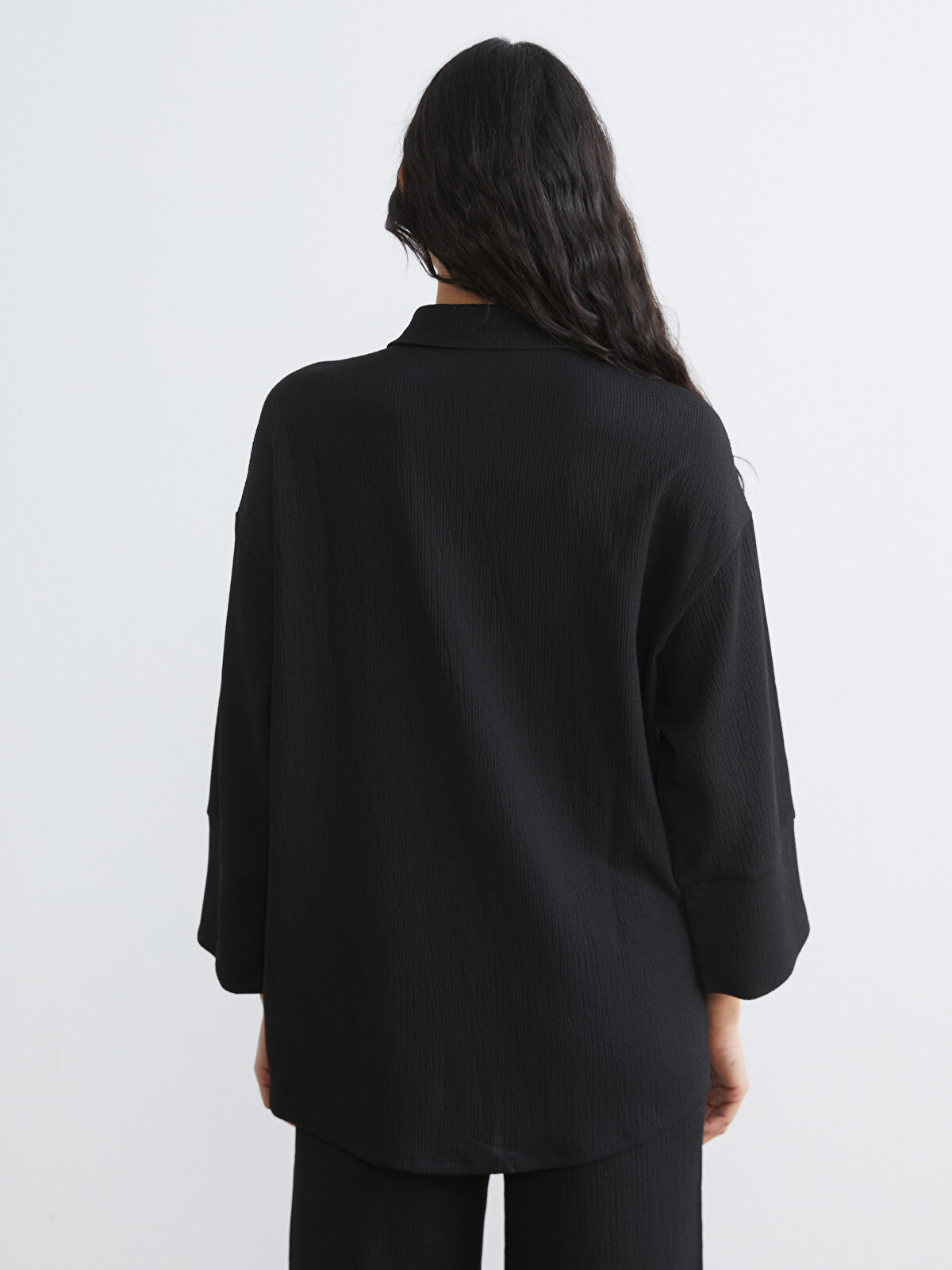 LCW Modest Dokulu Oversize Kadın Gömlek Tunik - S64901Z8-HEG | LC